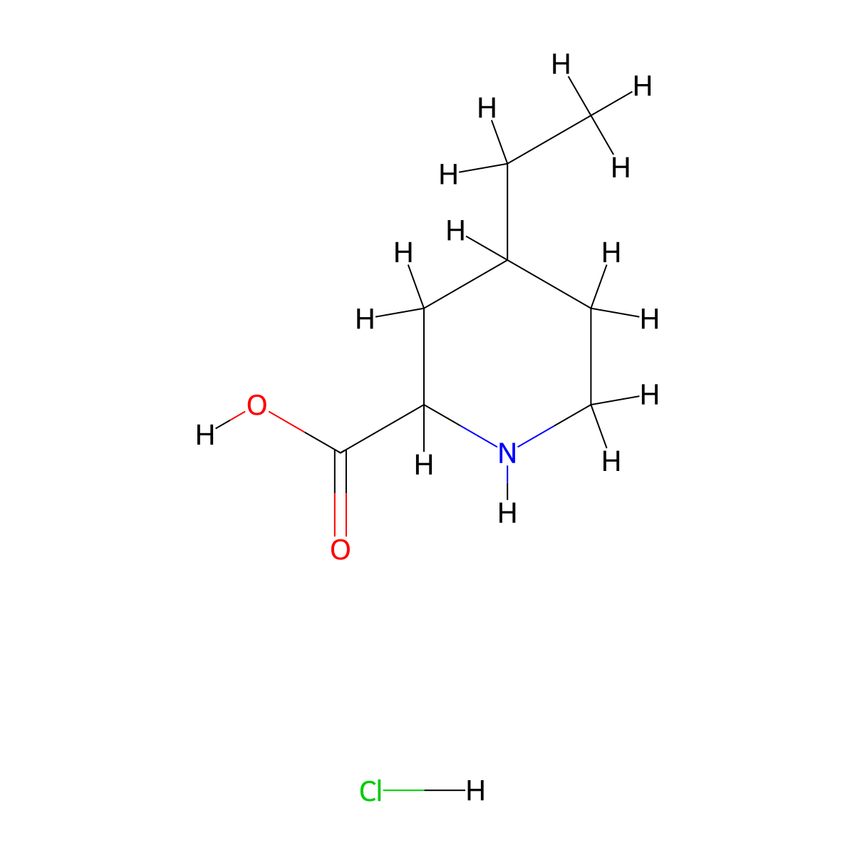 4-Ethylpiperidine-2-carboxylic acid hydrochloride molecular structure, CAS 1505452-01-6