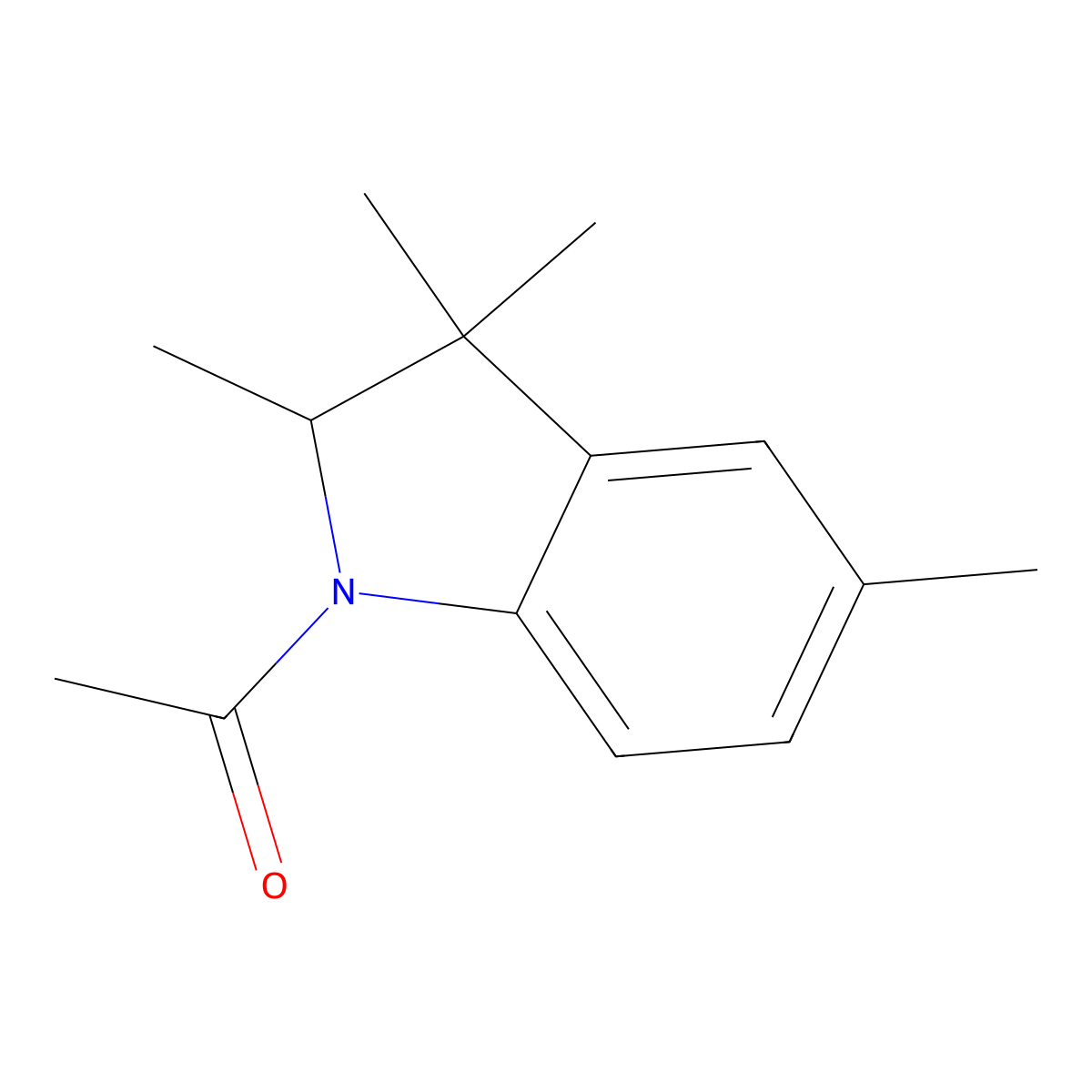 1-(2,3,3,5-Tetramethylindolin-1-yl)ethanone molecular structure, CAS 1505455-48-0