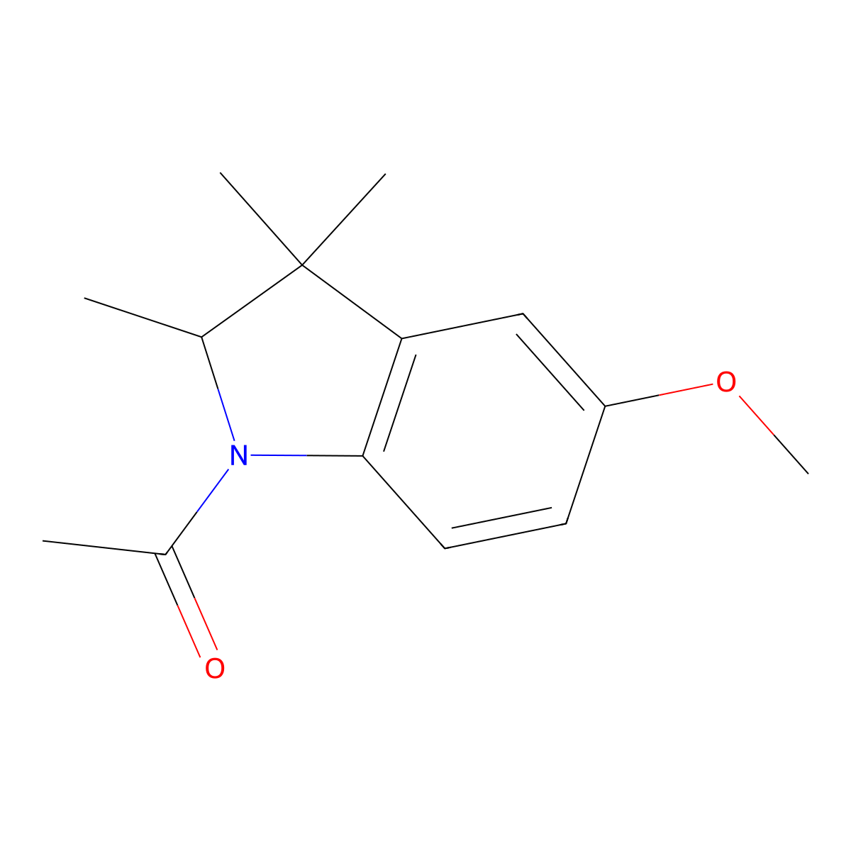1-(5-Methoxy-2,3,3-trimethylindolin-1-yl)ethan-1-one molecular structure, CAS 1505455-49-1