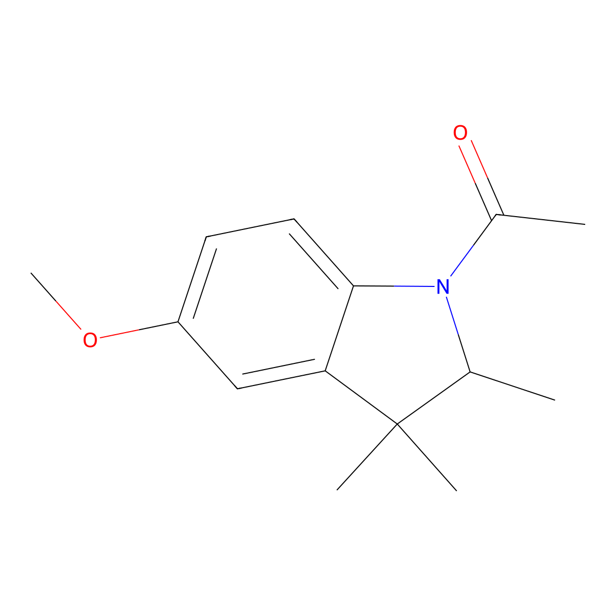 1-(5-Methoxy-2,3,3-trimethylindolin-1-yl)ethan-1-one molecular structure, CAS 1505455-49-1