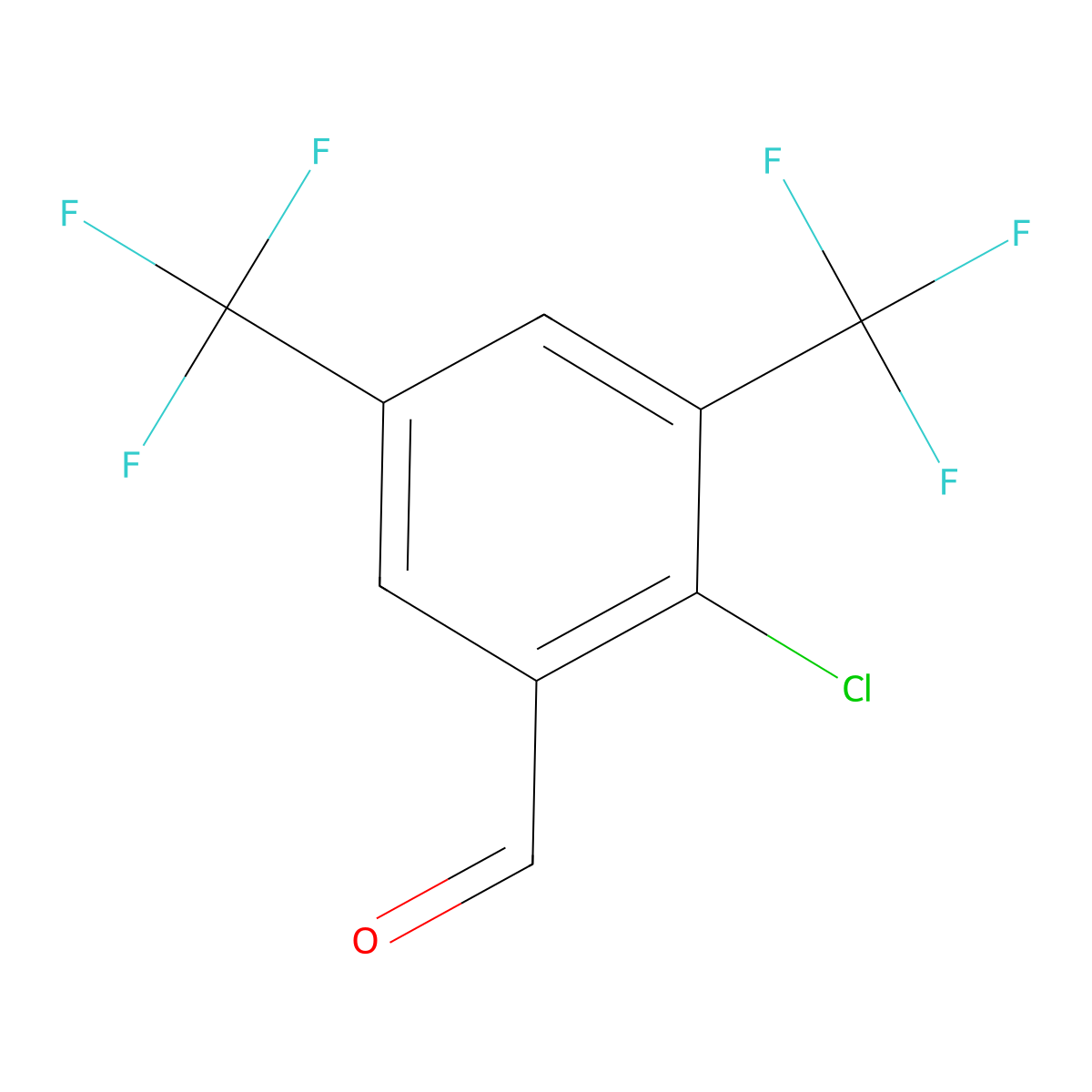 3,5-Bis(trifluoromethyl)-2-chlorobenzaldehyde molecular structure, CAS 1505459-90-4