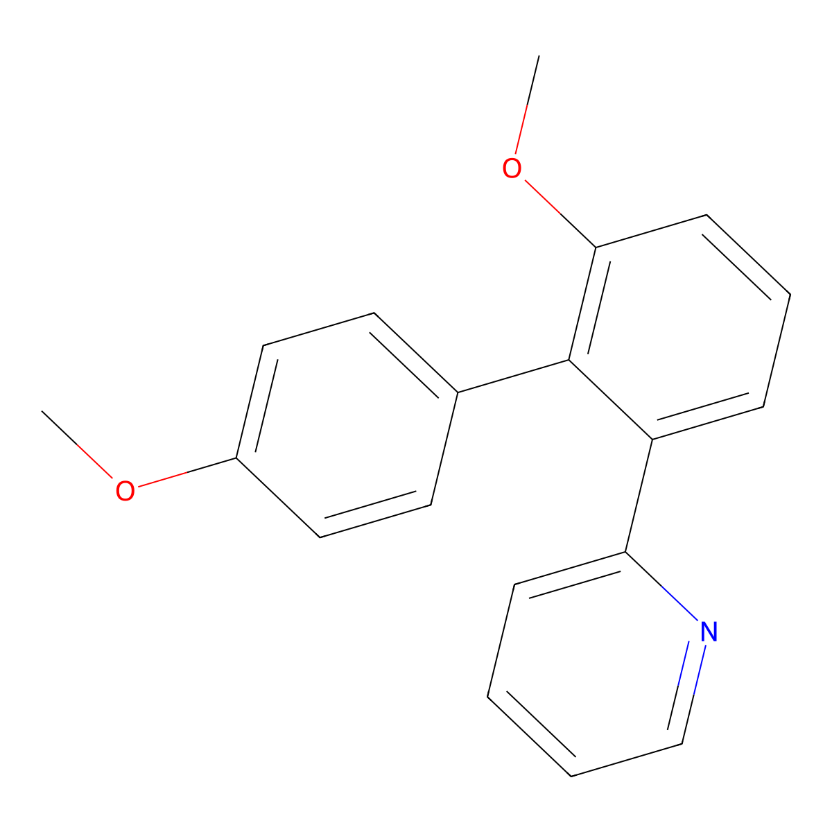 2-{4',6-Dimethoxy-[1,1'-biphenyl]-2-yl}pyridine molecular structure, CAS 1505492-22-7