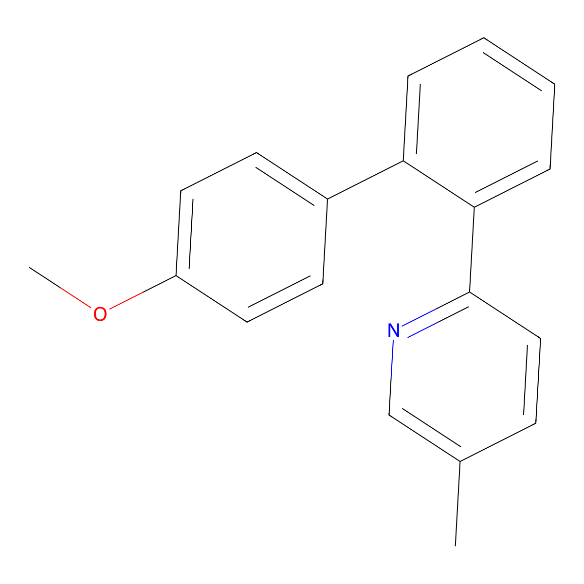 2-{4'-Methoxy-[1,1'-biphenyl]-2-yl}-5-methylpyridine molecular structure, CAS 1505492-23-8