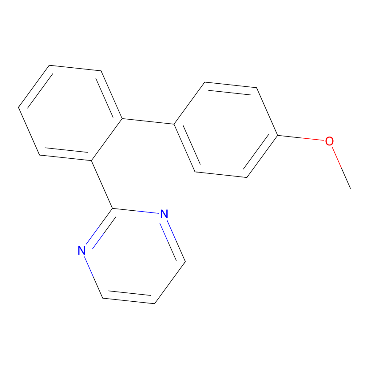 2-{4'-Methoxy-[1,1'-biphenyl]-2-yl}pyrimidine molecular structure, CAS 1505492-26-1