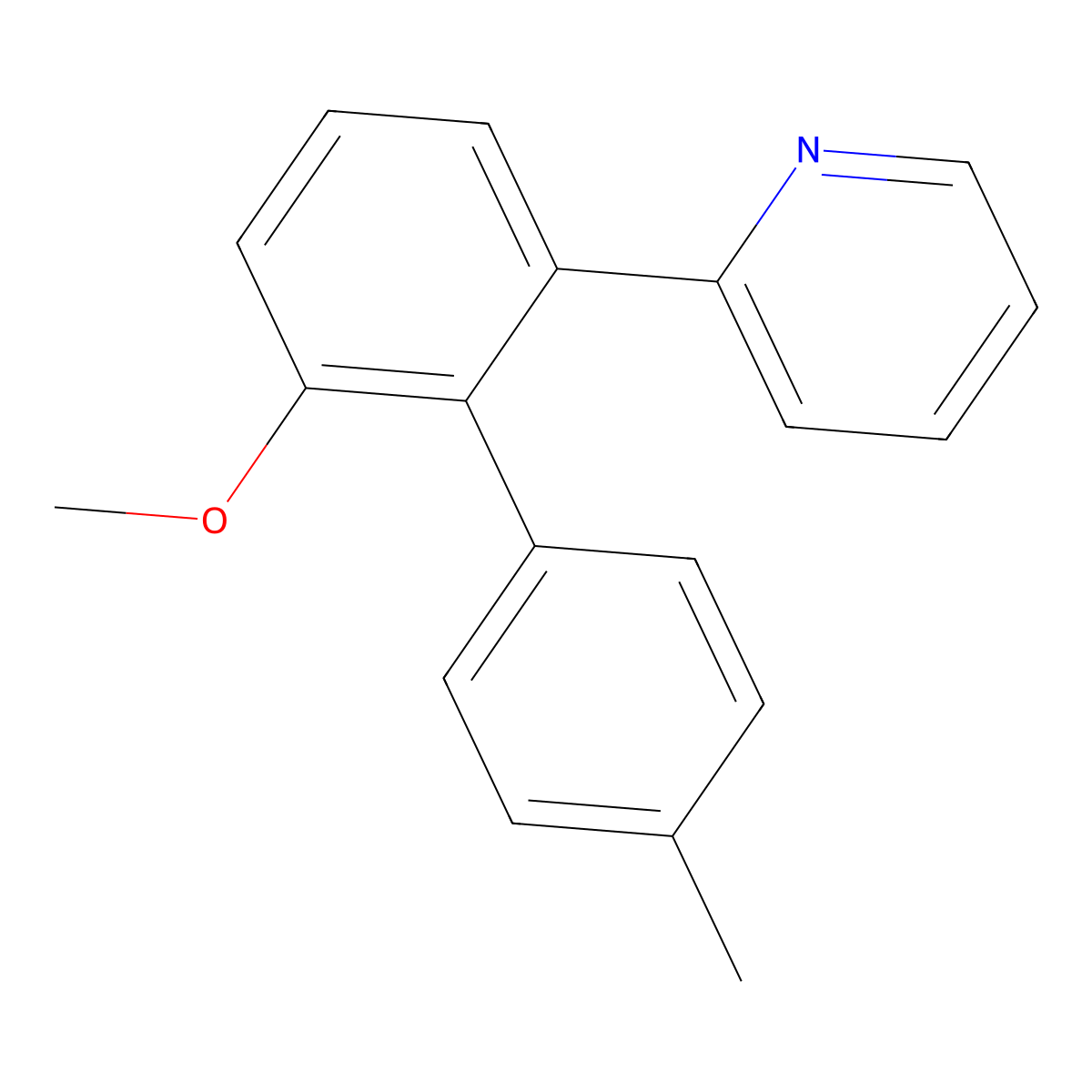 2-(6-Methoxy-4'-methyl-[1,1'-biphenyl]-2-yl)pyridine molecular structure, CAS 1505492-30-7