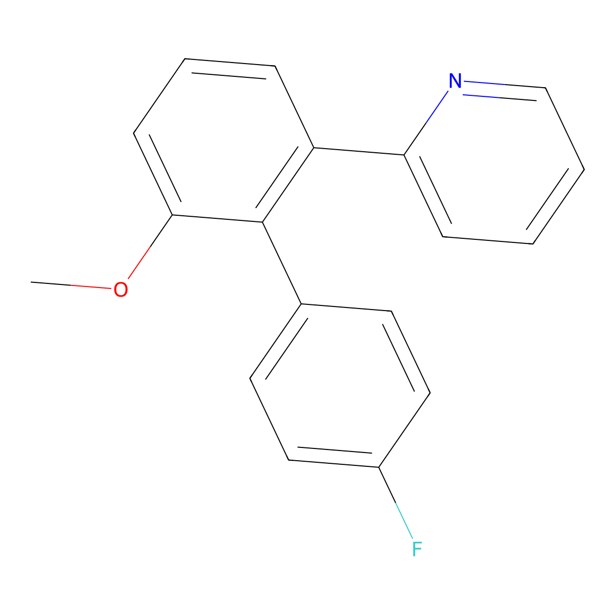 2-(4'-Fluoro-6-methoxy-[1,1'-biphenyl]-2-yl)pyridine molecular structure, CAS 1505492-31-8
