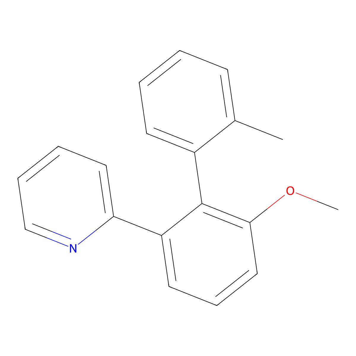 2-(6-Methoxy-2'-methyl-[1,1'-biphenyl]-2-yl)pyridine molecular structure, CAS 1505492-37-4