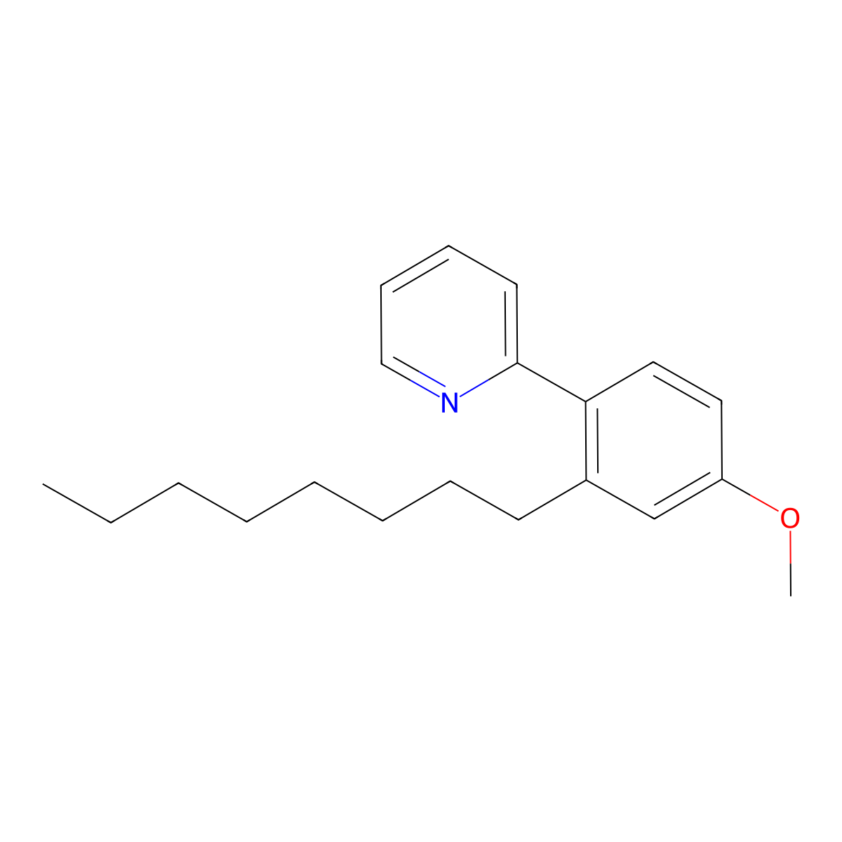 2-(4-Methoxy-2-n-octylphenyl)pyridine molecular structure, CAS 1505492-39-6