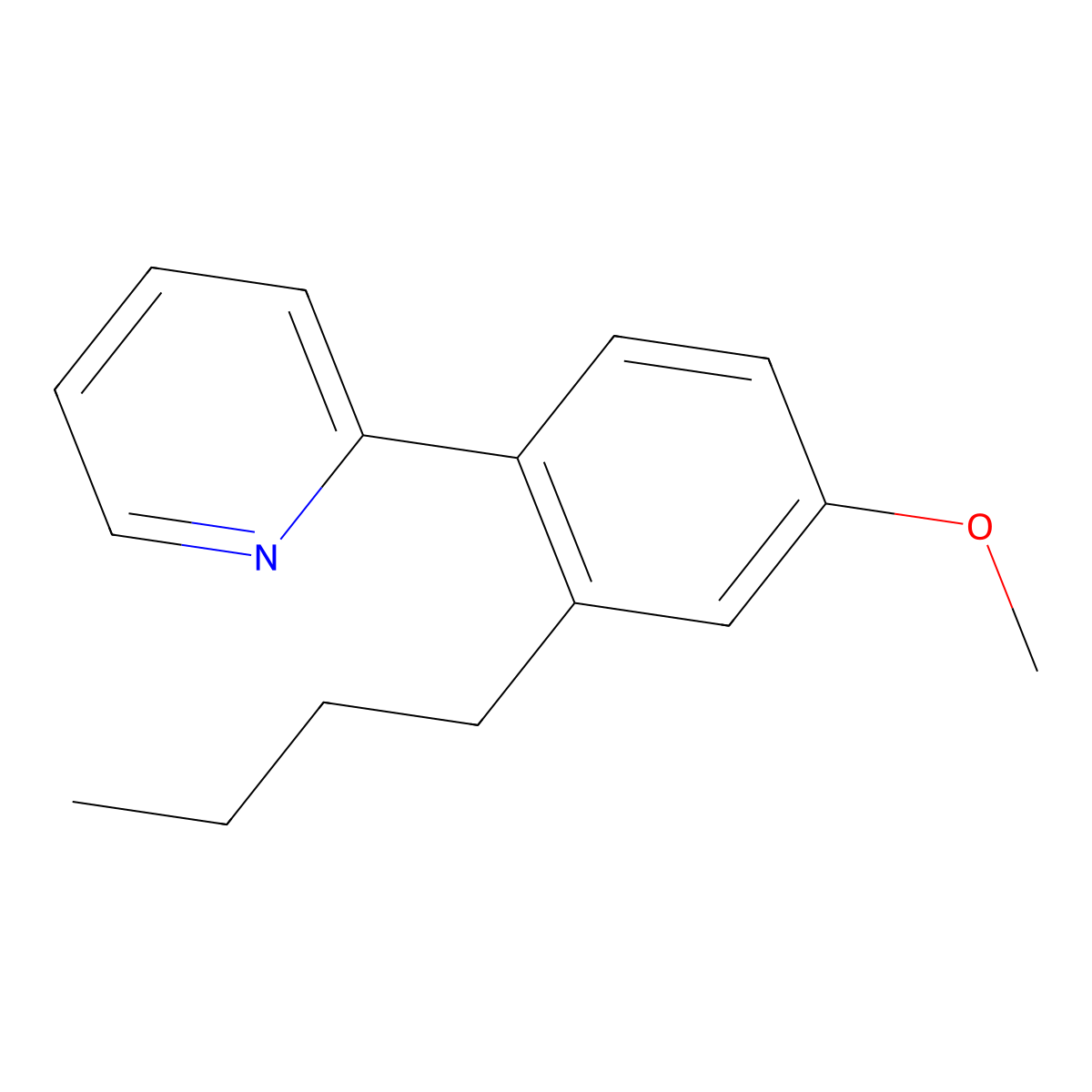 2-(2-Butyl-4-methoxyphenyl)pyridine molecular structure, CAS 1505492-40-9