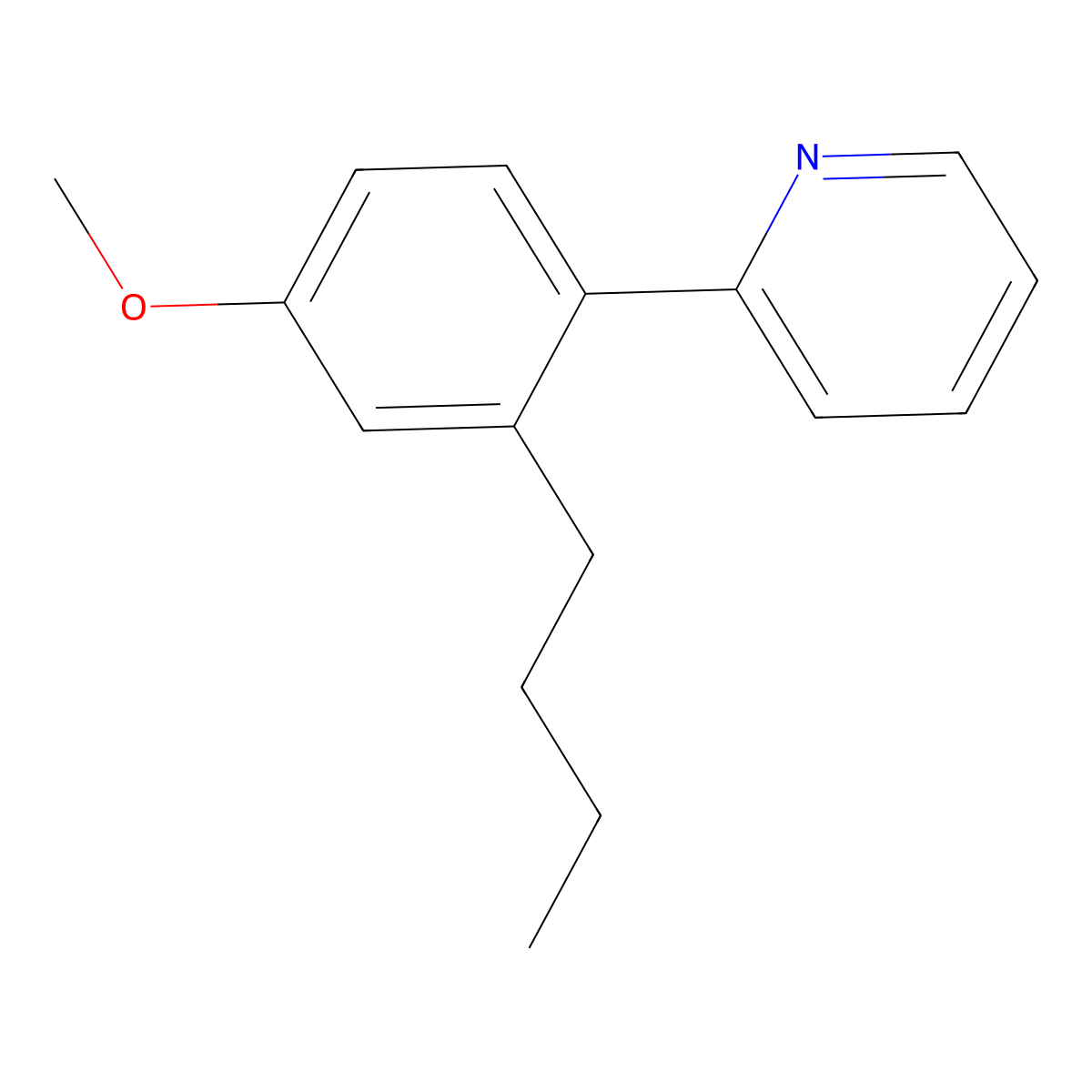 2-(2-Butyl-4-methoxyphenyl)pyridine molecular structure, CAS 1505492-40-9