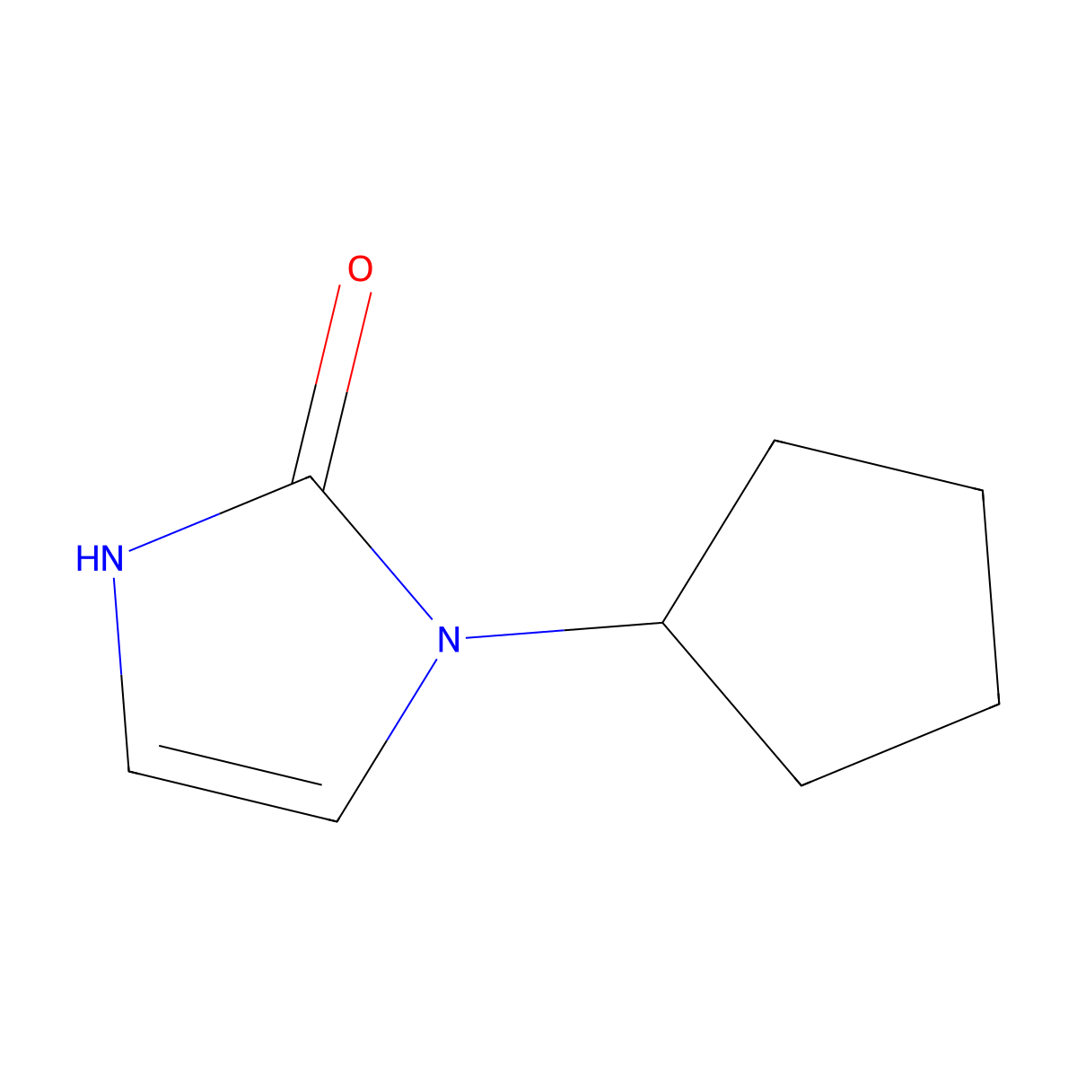 1-cyclopentyl-1,3-dihydro-2H-imidazol-2-one molecular structure, CAS 1505495-60-2
