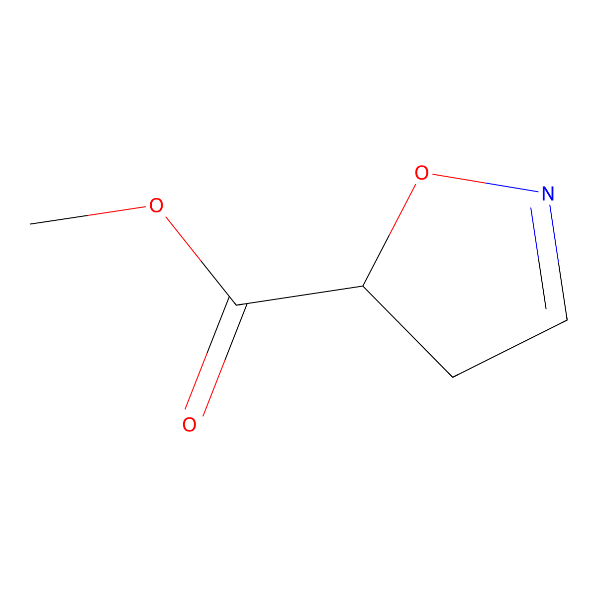 Methyl 4,5-dihydro-1,2-oxazole-5-carboxylate molecular structure, CAS 15055-75-1