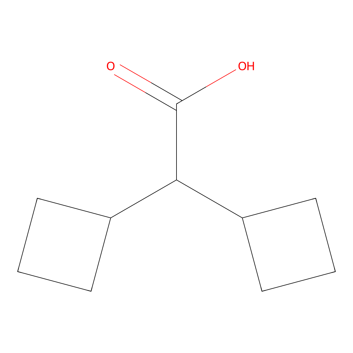 2,2-Dicyclobutylacetic acid molecular structure, CAS 1505503-83-2
