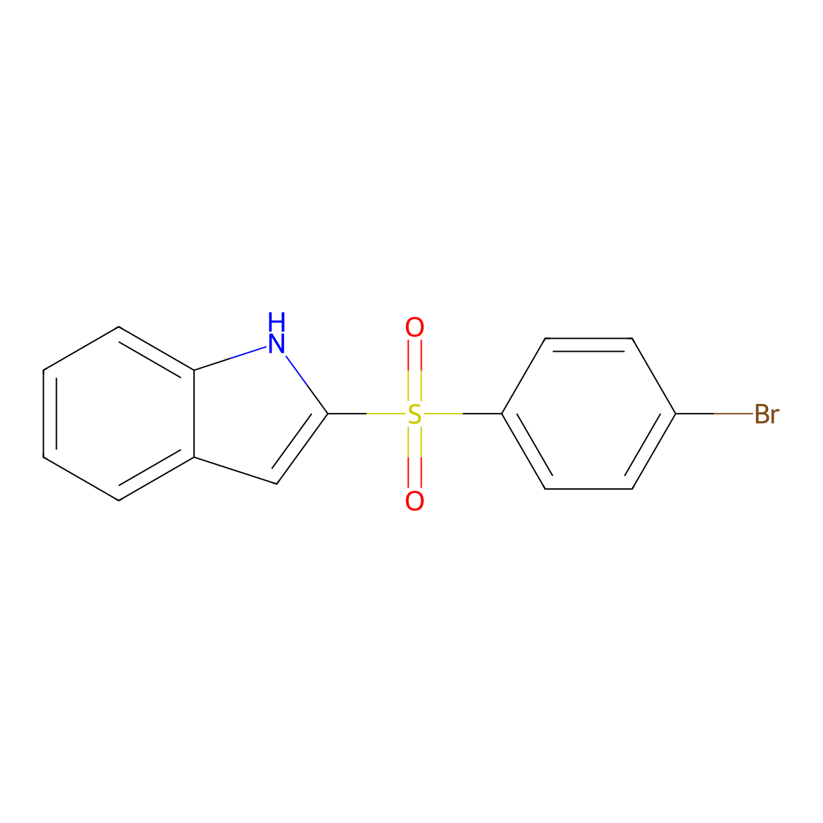 2-((4-Bromophenyl)sulfonyl)-1H-indole molecular structure, CAS 1505521-34-5
