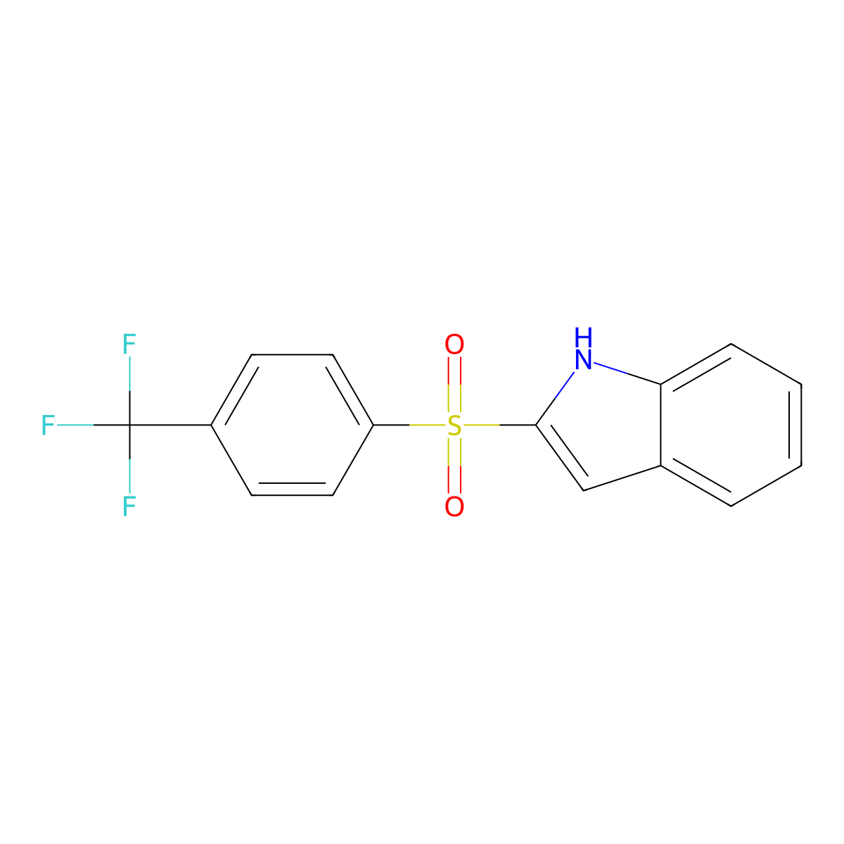 2-((4-(Trifluoromethyl)phenyl)sulfonyl)-1H-indole molecular structure, CAS 1505521-36-7