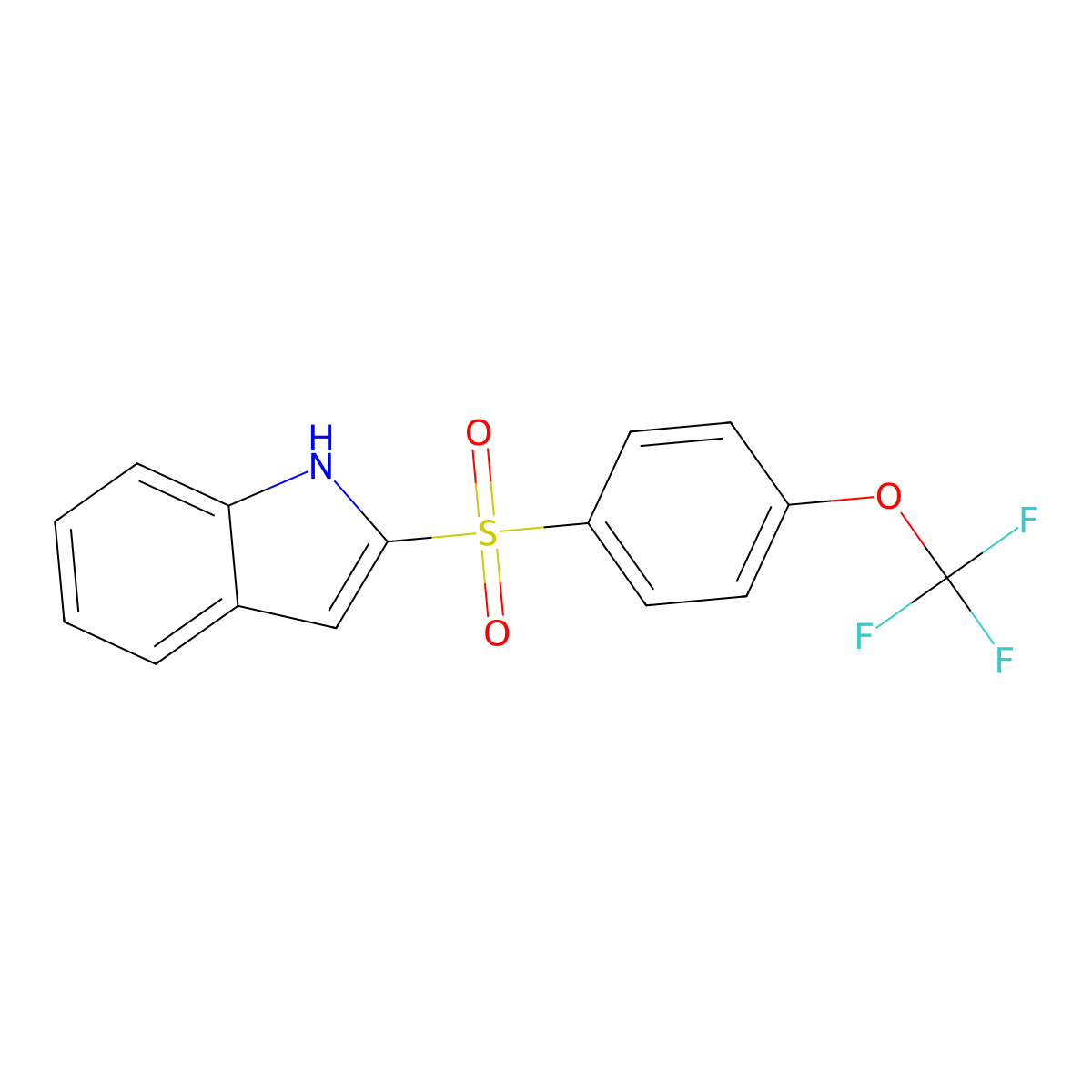2-((4-(Trifluoromethoxy)phenyl)sulfonyl)-1H-indole molecular structure, CAS 1505521-38-9