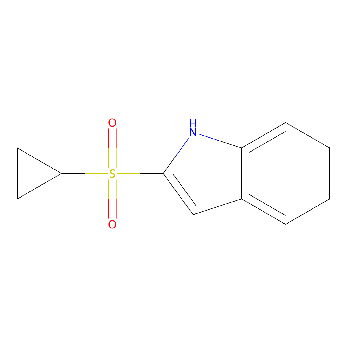 2-(Cyclopropylsulfonyl)-1H-indole molecular structure, CAS 1505521-44-7