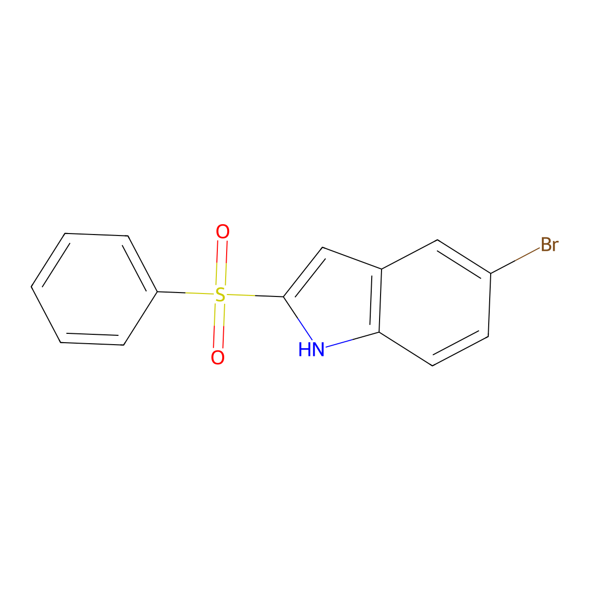 5-Bromo-2-(phenylsulfonyl)-1H-indole molecular structure, CAS 1505521-52-7