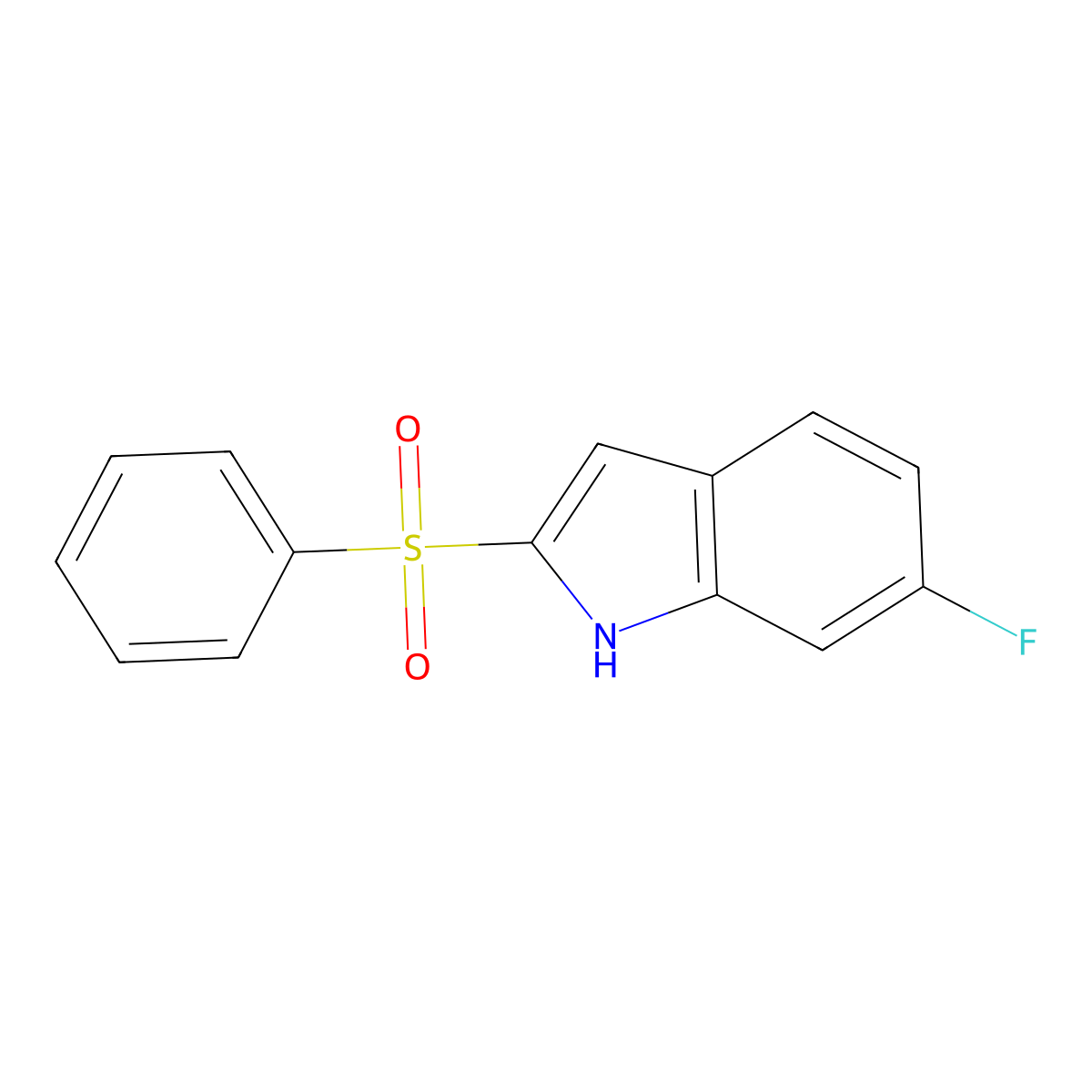 6-Fluoro-2-(phenylsulfonyl)-1H-indole molecular structure, CAS 1505521-55-0