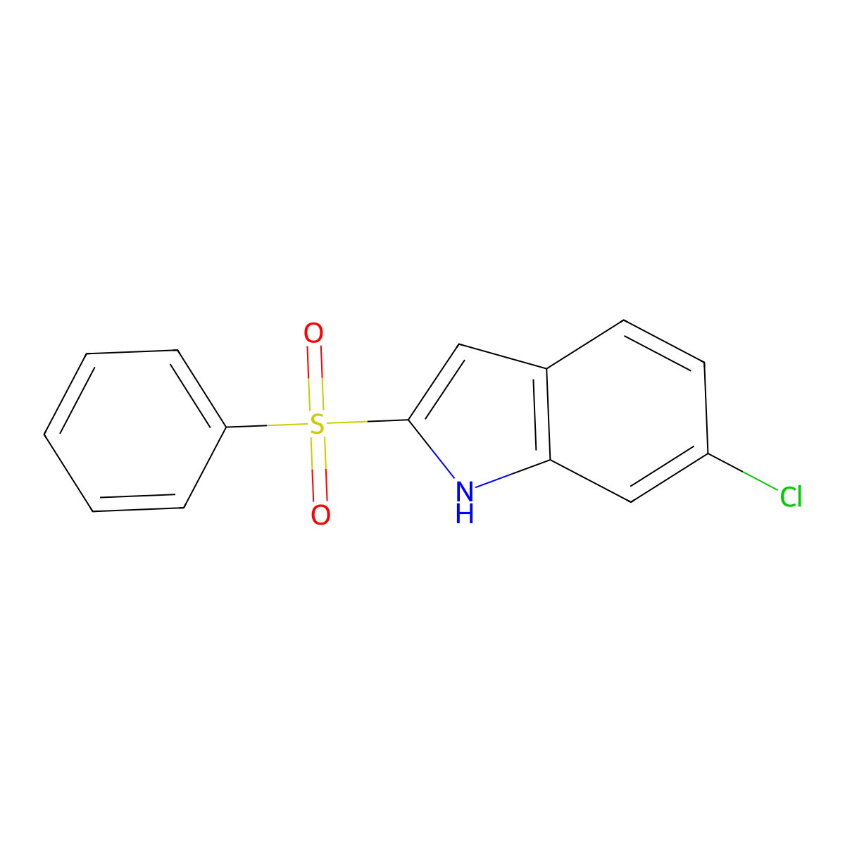 6-Chloro-2-(phenylsulfonyl)-1H-indole molecular structure, CAS 1505521-57-2