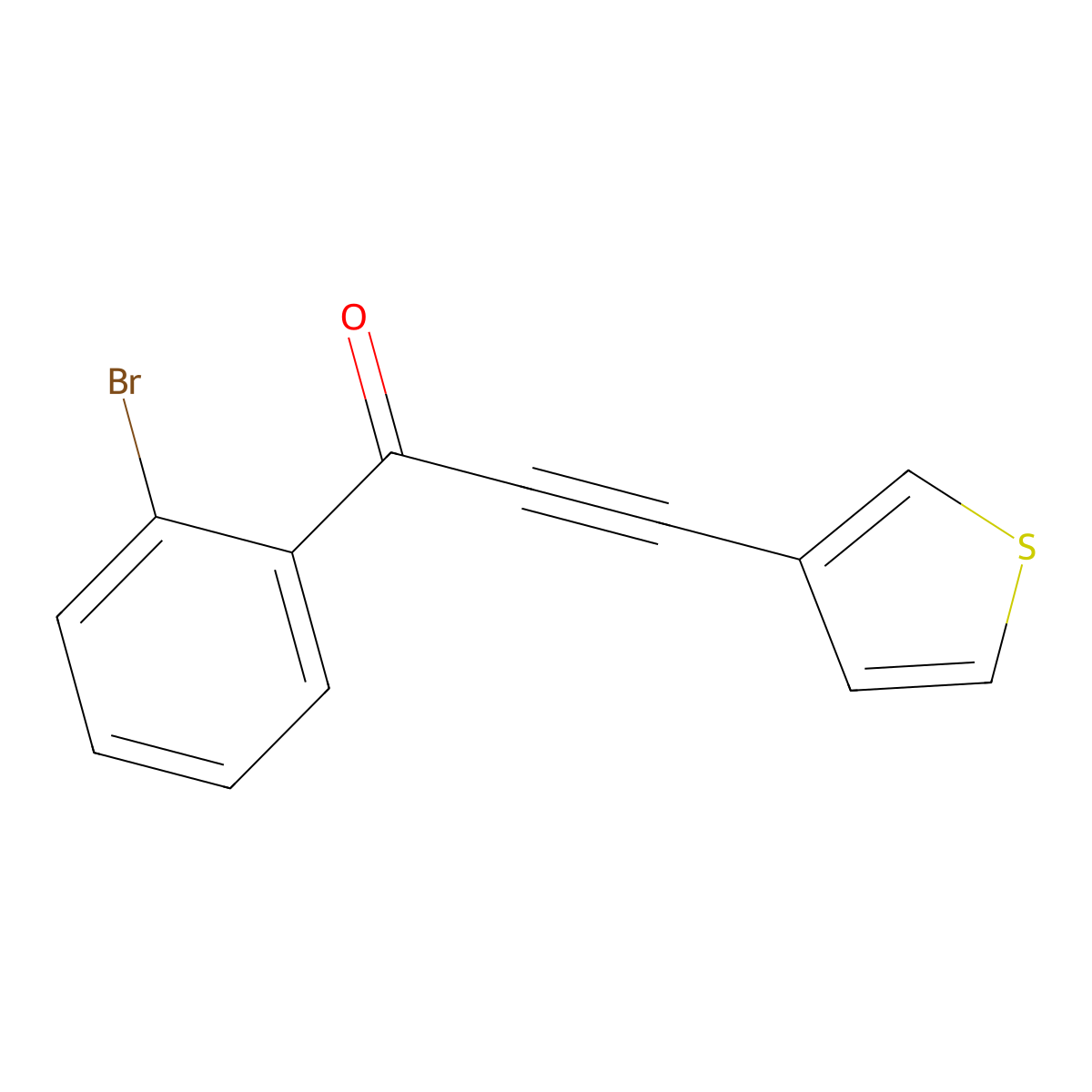 1-(2-Bromophenyl)-3-(thiophen-3-yl)prop-2-yn-1-one molecular structure, CAS 1505531-64-5