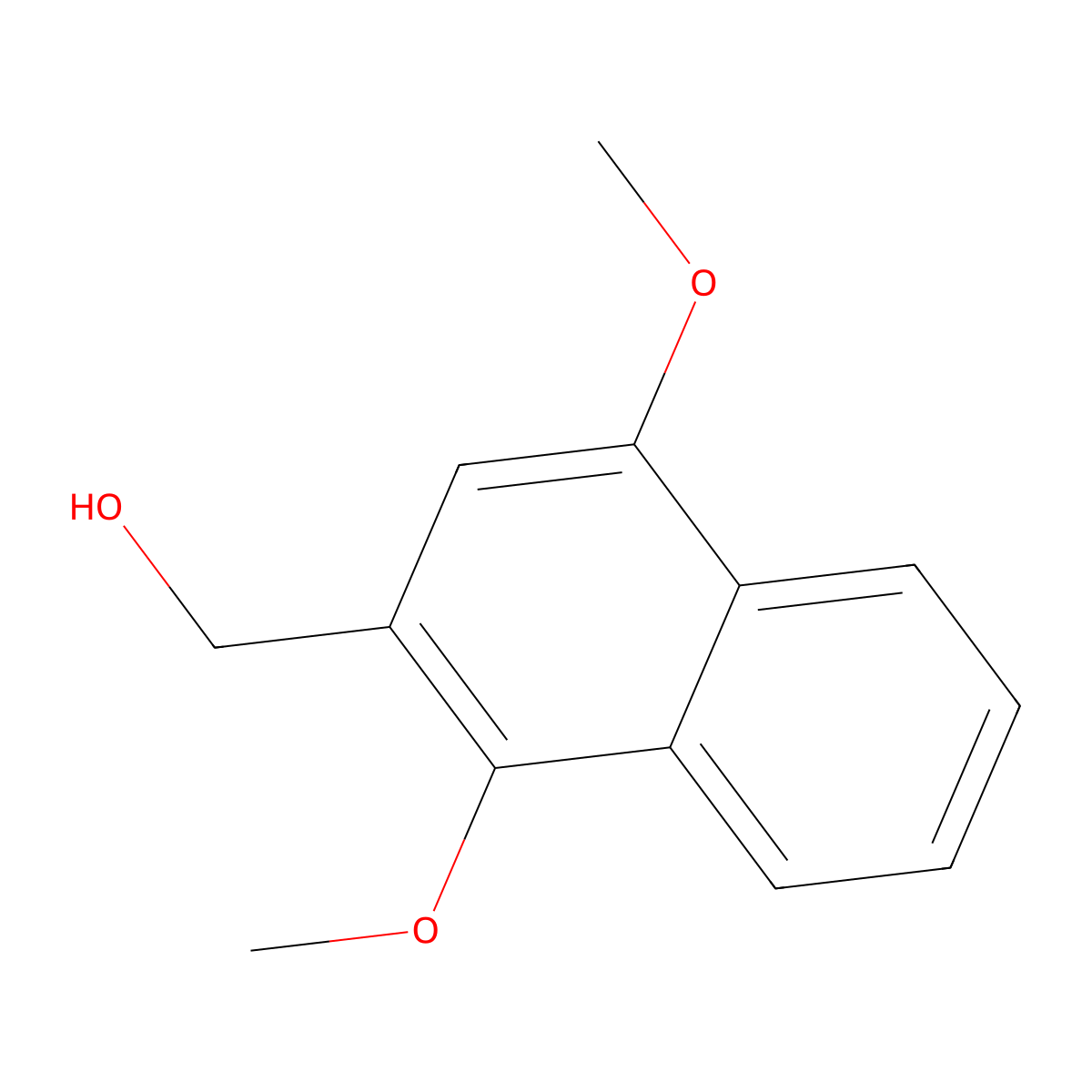(1,4-Dimethoxynaphthalen-3-yl)methanol molecular structure, CAS 150556-57-3
