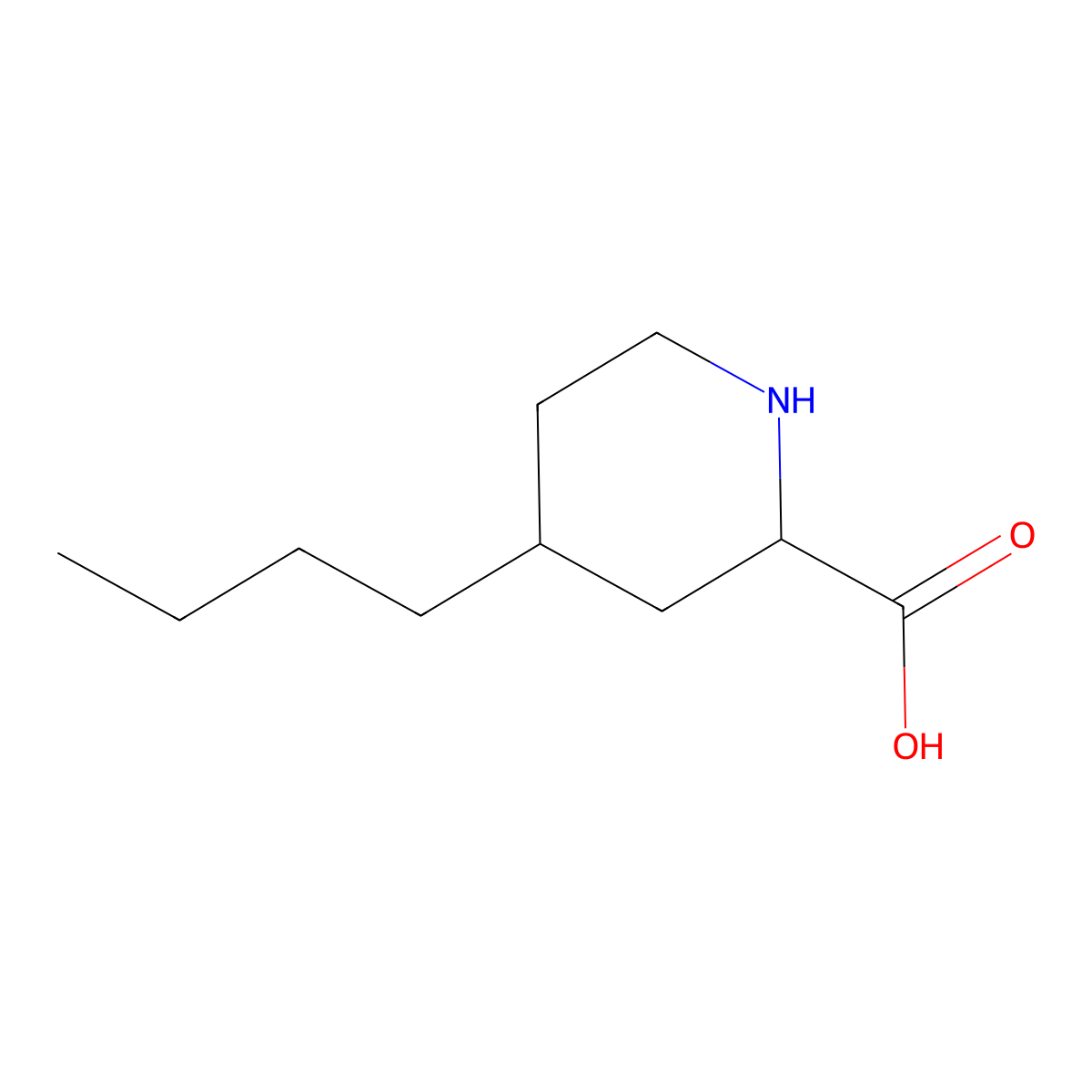 4-Butylpiperidine-2-carboxylic acid molecular structure, CAS 1505567-10-1