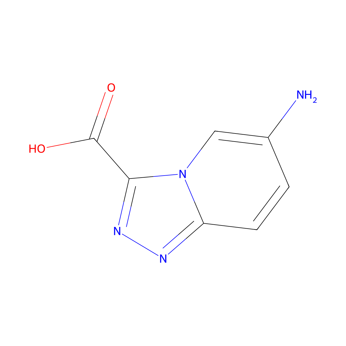6-Amino-[1,2,4]triazolo[4,3-a]pyridine-3-carboxylic acid molecular structure, CAS 1505586-35-5