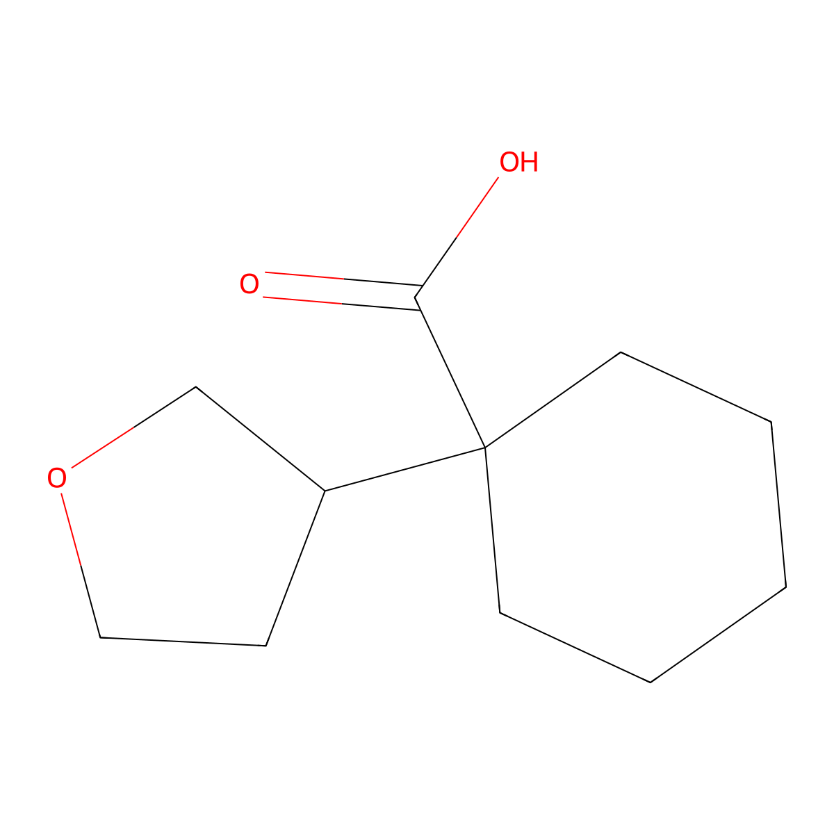 1-(Oxolan-3-yl)cyclohexane-1-carboxylic acid molecular structure, CAS 1505600-27-0
