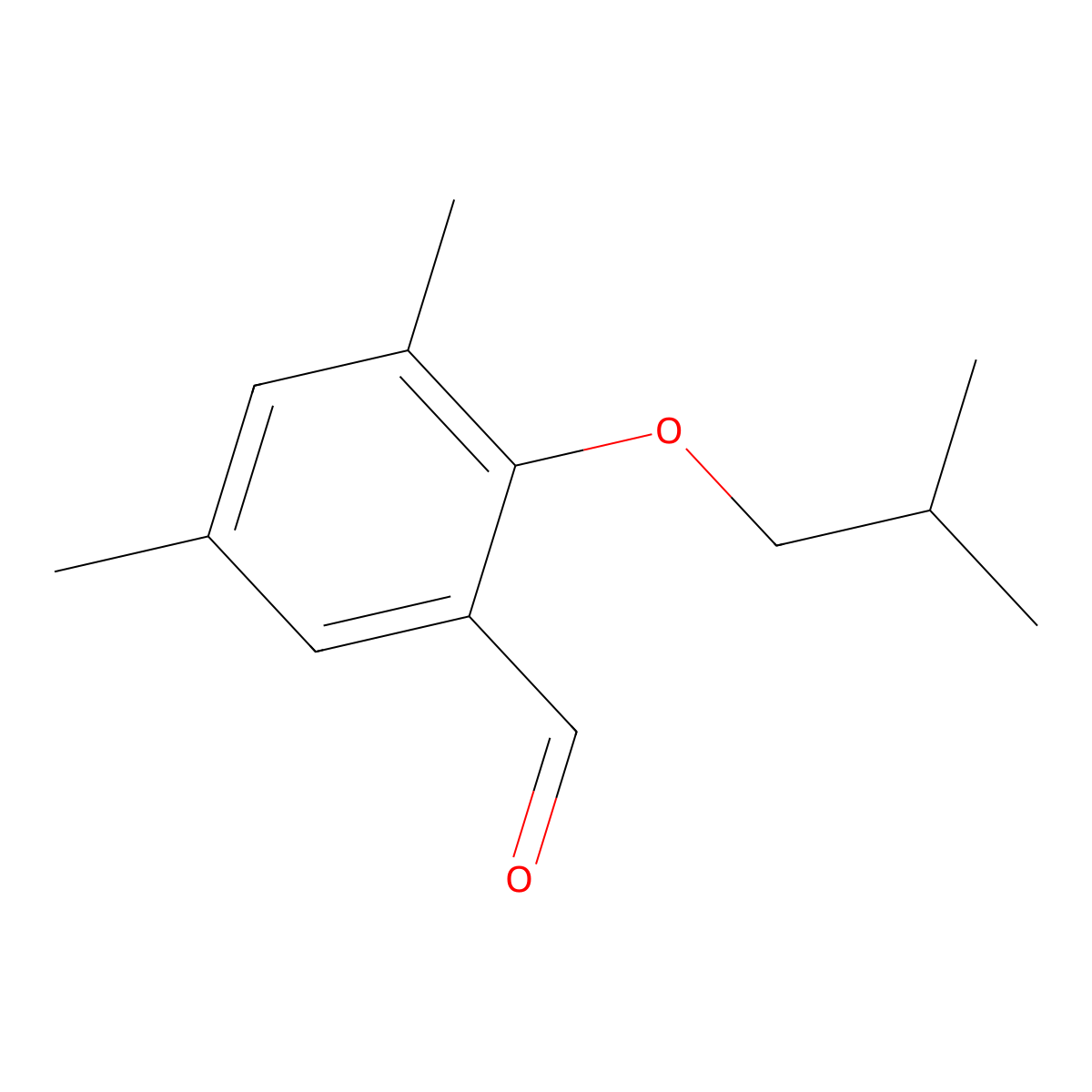 2-Isobutoxy-3,5-dimethylbenzaldehyde molecular structure, CAS 1505614-87-8