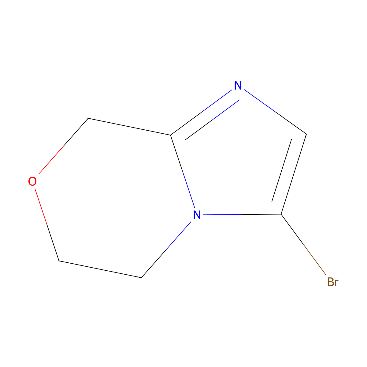 3-bromo-5H,6H,8H-imidazo[2,1-c][1,4]oxazine molecular structure, CAS 1505641-47-3