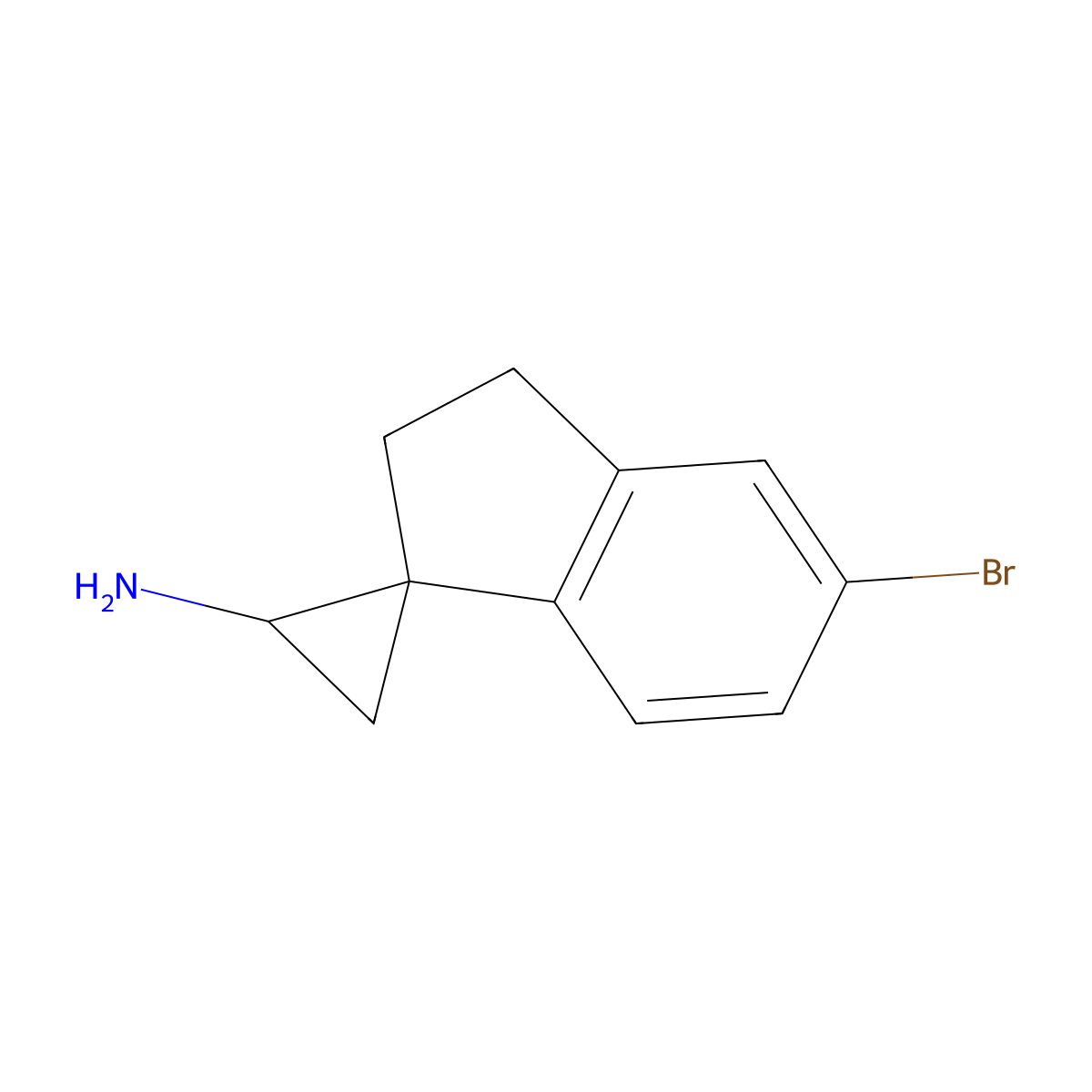 5'-Bromo-2',3'-dihydrospiro[cyclopropane-1,1'-indene]-3-amine molecular structure, CAS 1505644-43-8