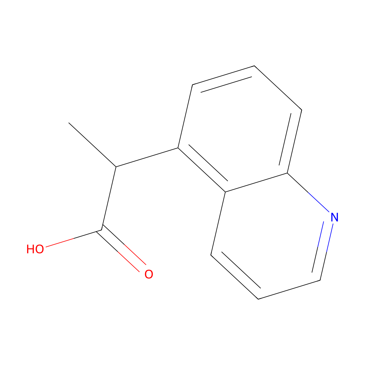 2-(Quinolin-5-yl)propanoic acid molecular structure, CAS 1505649-64-8
