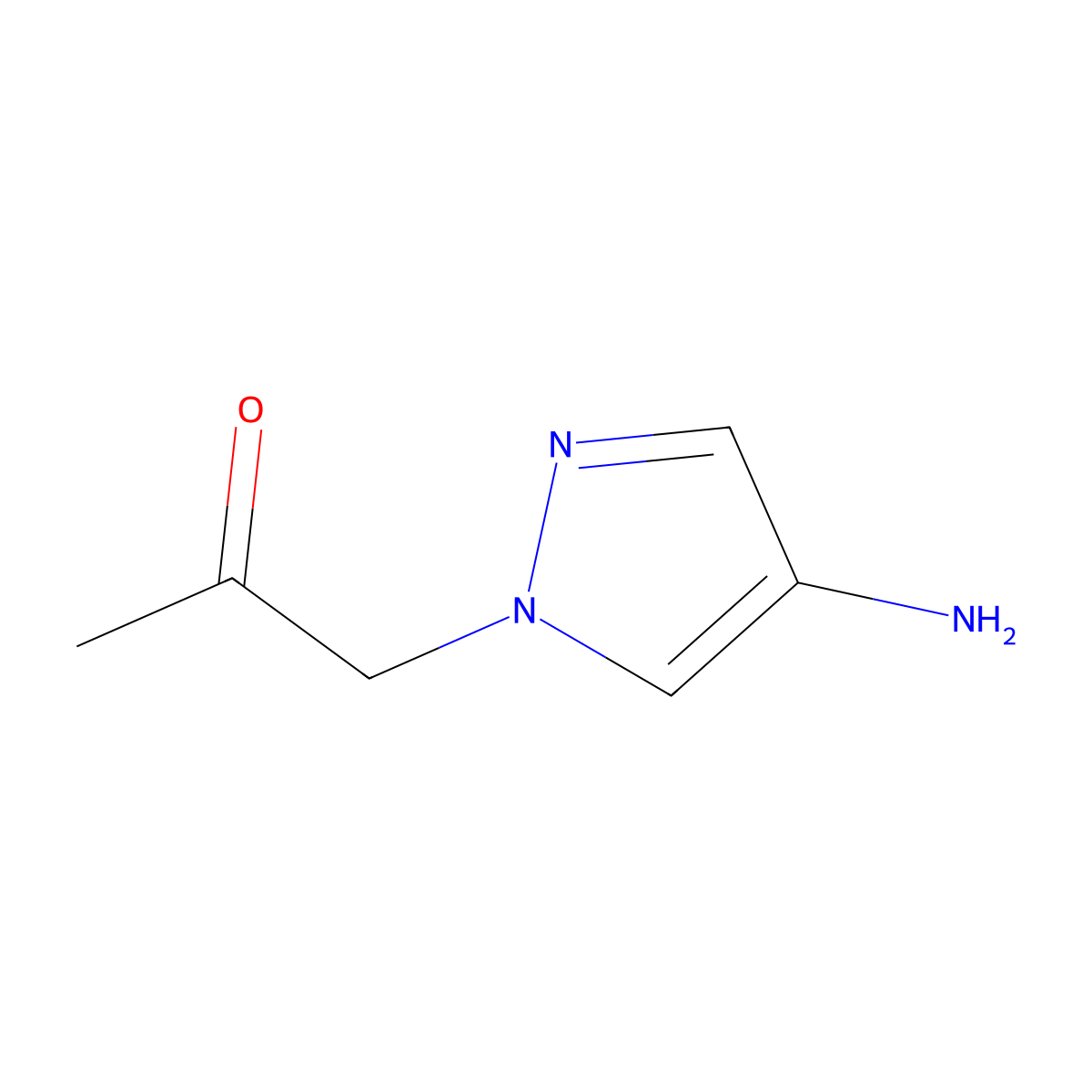 1-(4-Amino-1H-pyrazol-1-YL)propan-2-one molecular structure, CAS 1505653-32-6