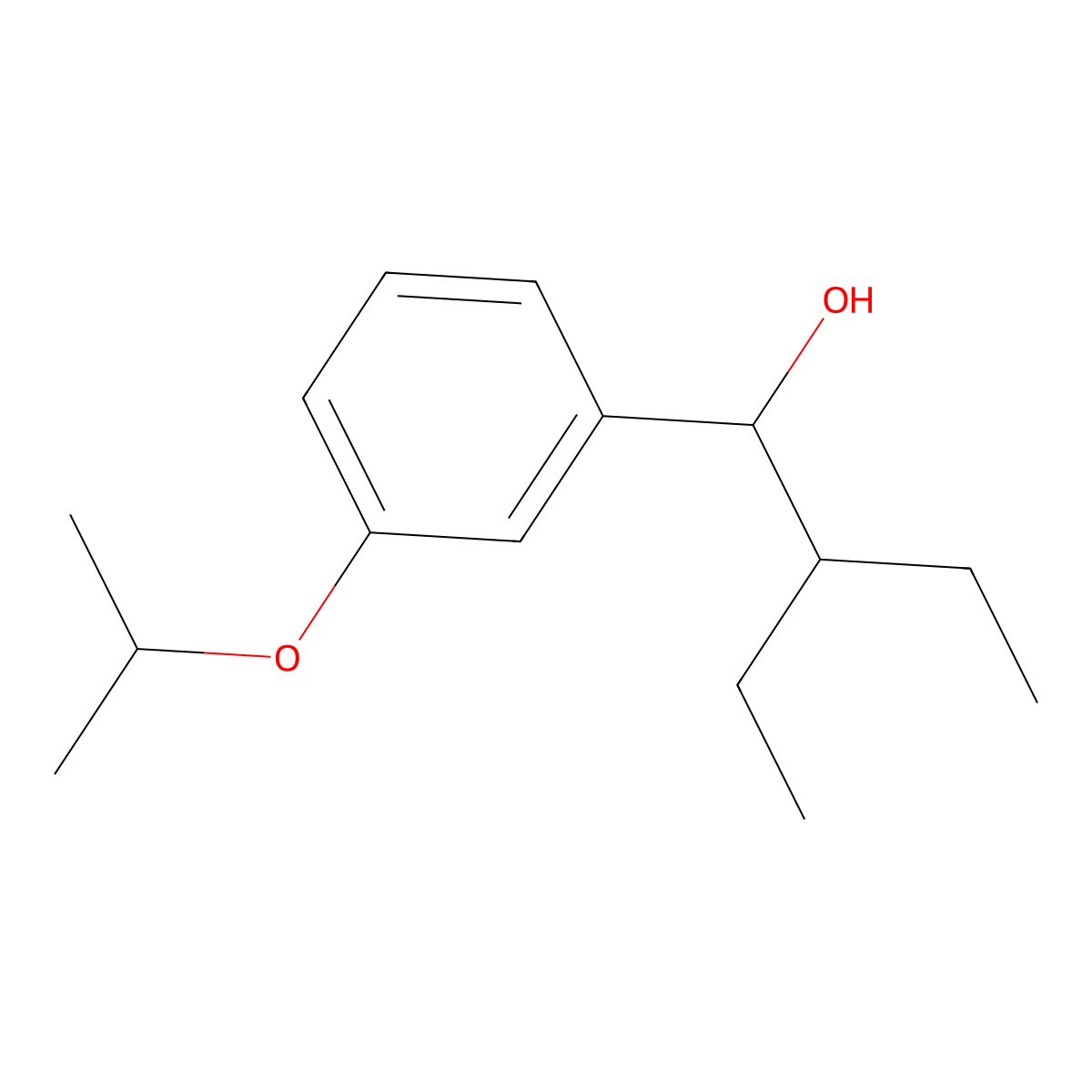 alpha-(1-Ethylpropyl)-3-(1-methylethoxy)benZenemethanol molecular structure, CAS 1505675-84-2