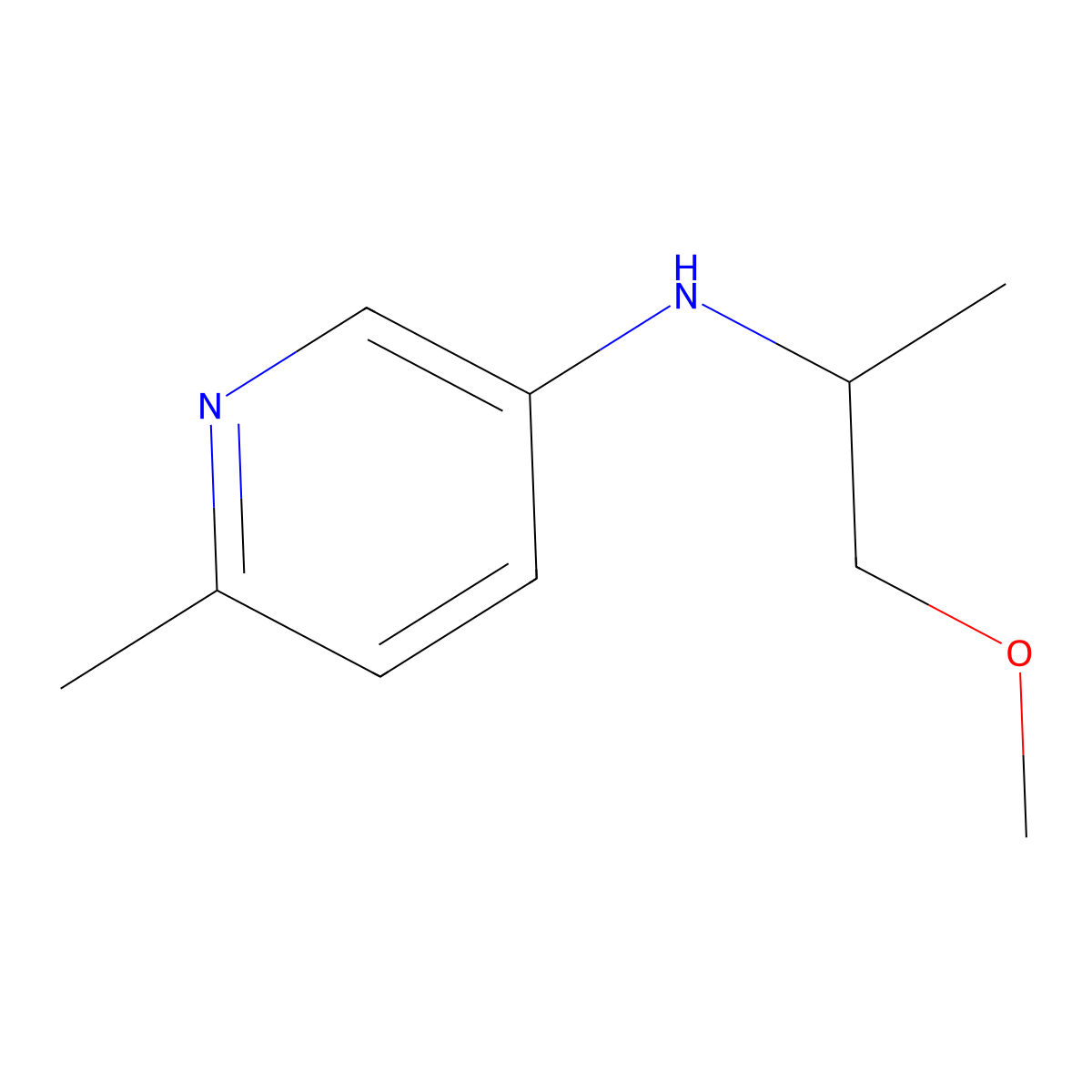 N-(1-methoxypropan-2-yl)-6-methylpyridin-3-amine molecular structure, CAS 1505680-94-3