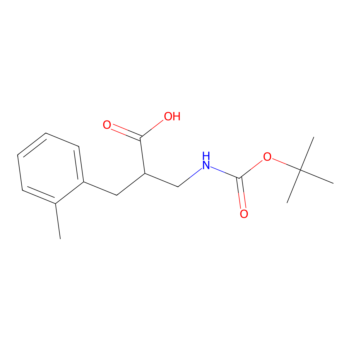 3-{[(Tert-butoxy)carbonyl]amino}-2-[(2-methylphenyl)methyl]propanoic acid molecular structure, CAS 1505682-51-8