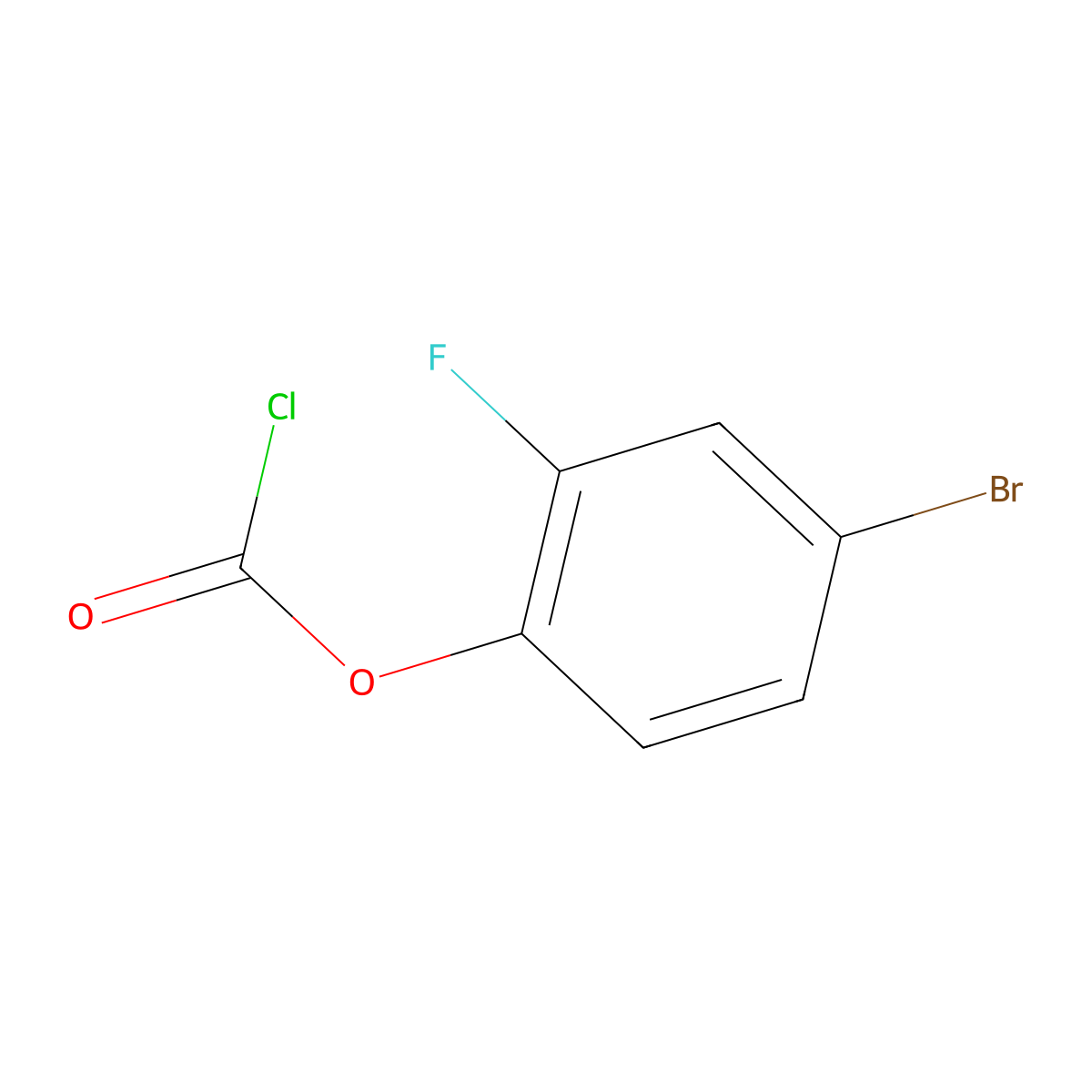 4-Bromo-2-fluorophenyl carbonochloridate molecular structure, CAS 1505703-48-9