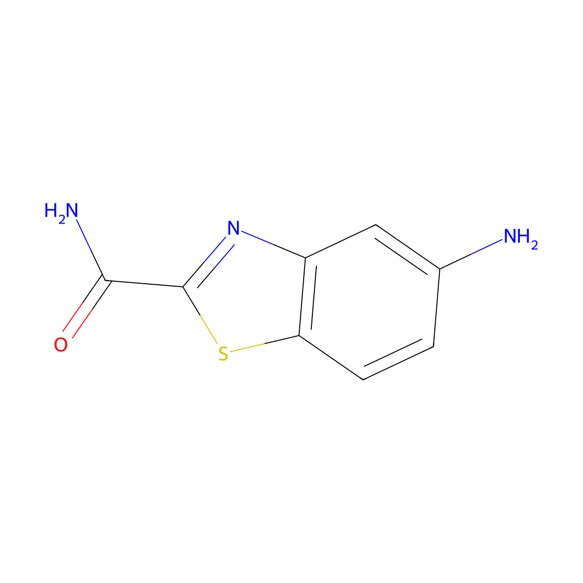 5-Amino-1,3-benzothiazole-2-carboxamide molecular structure, CAS 1505703-86-5