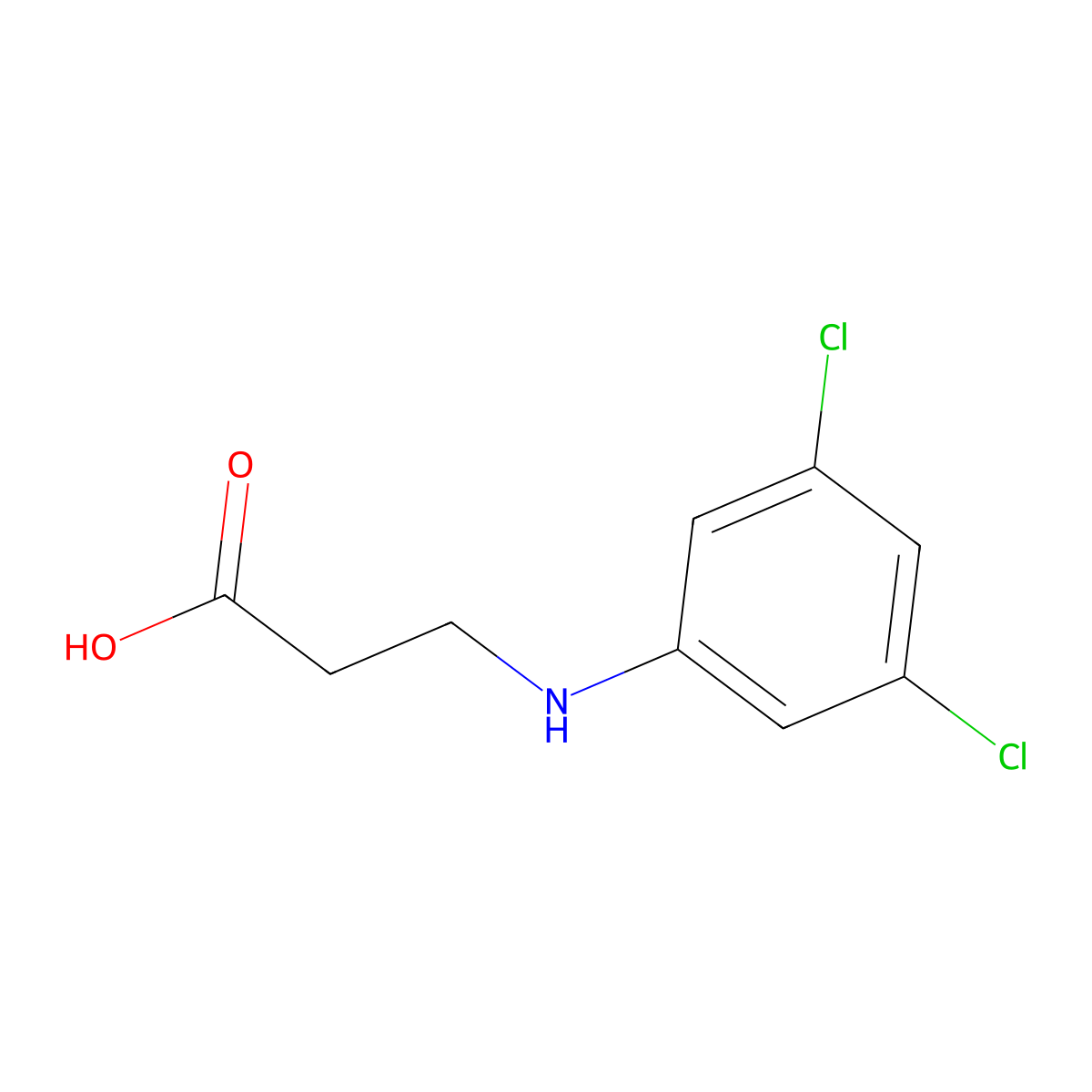 3-(3,5-Dichlorophenylamino)propionic acid molecular structure, CAS 150571-02-1