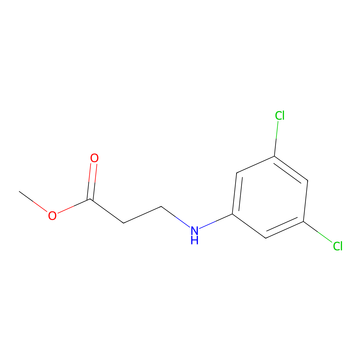 Methyl 3-[(3,5-dichlorophenyl)amino]propanoate molecular structure, CAS 150571-03-2