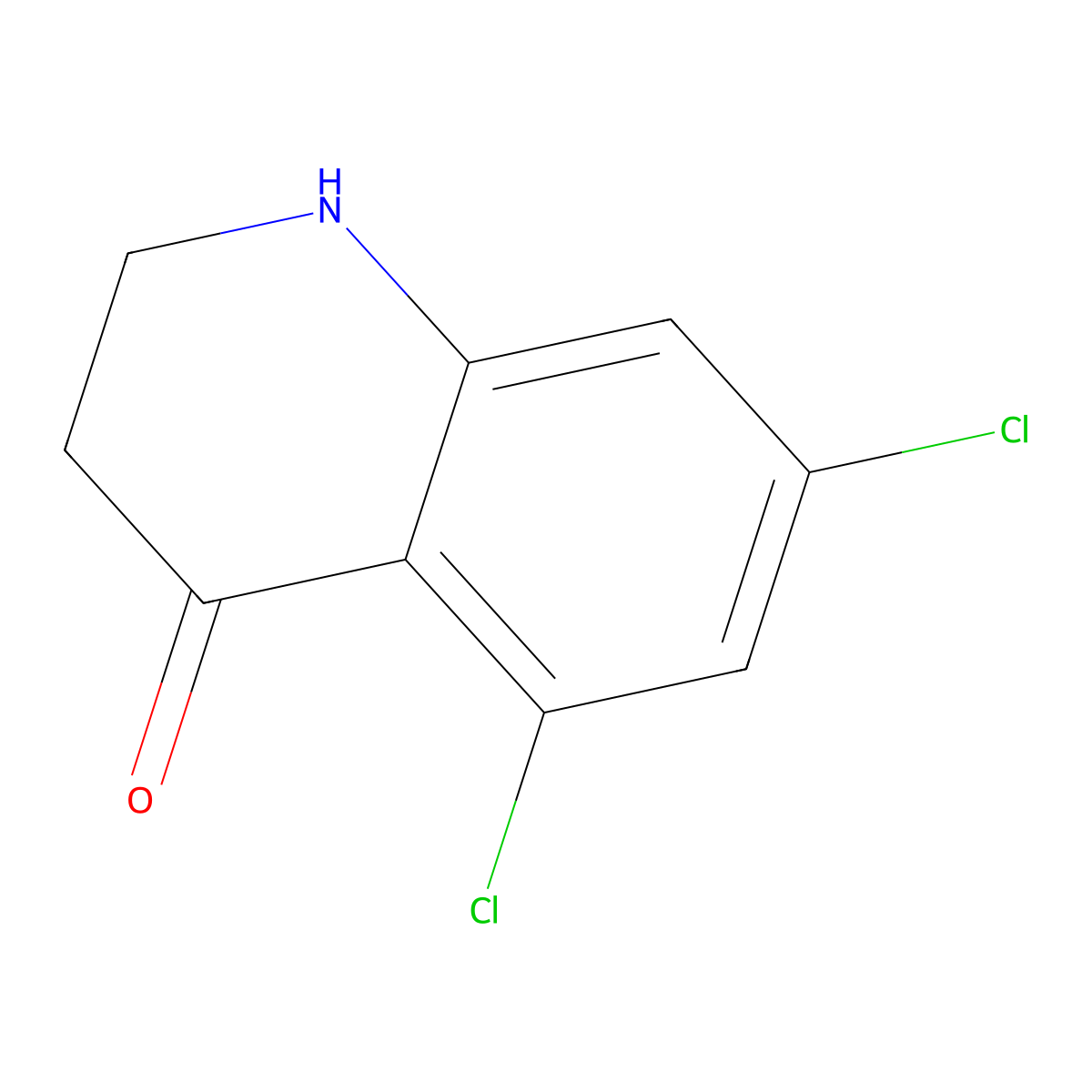 4(1H)-Quinolinone, 5,7-dichloro-2,3-dihydro- molecular structure, CAS 150571-05-4