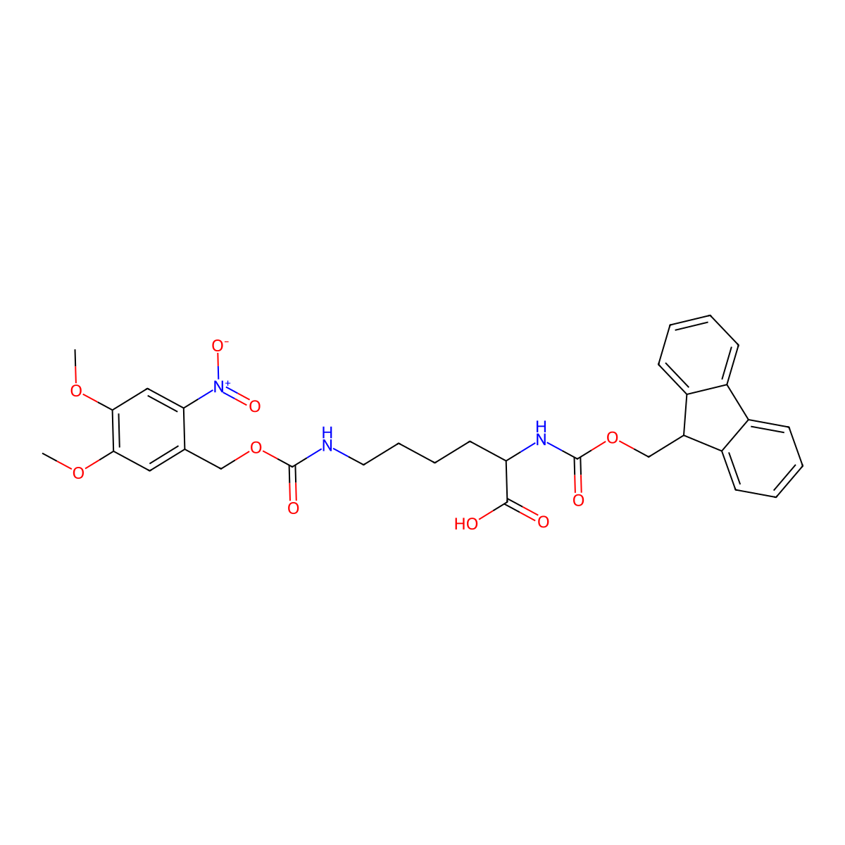 Fmoc-L-Lys(Nvoc)-OH molecular structure, CAS 150571-28-1