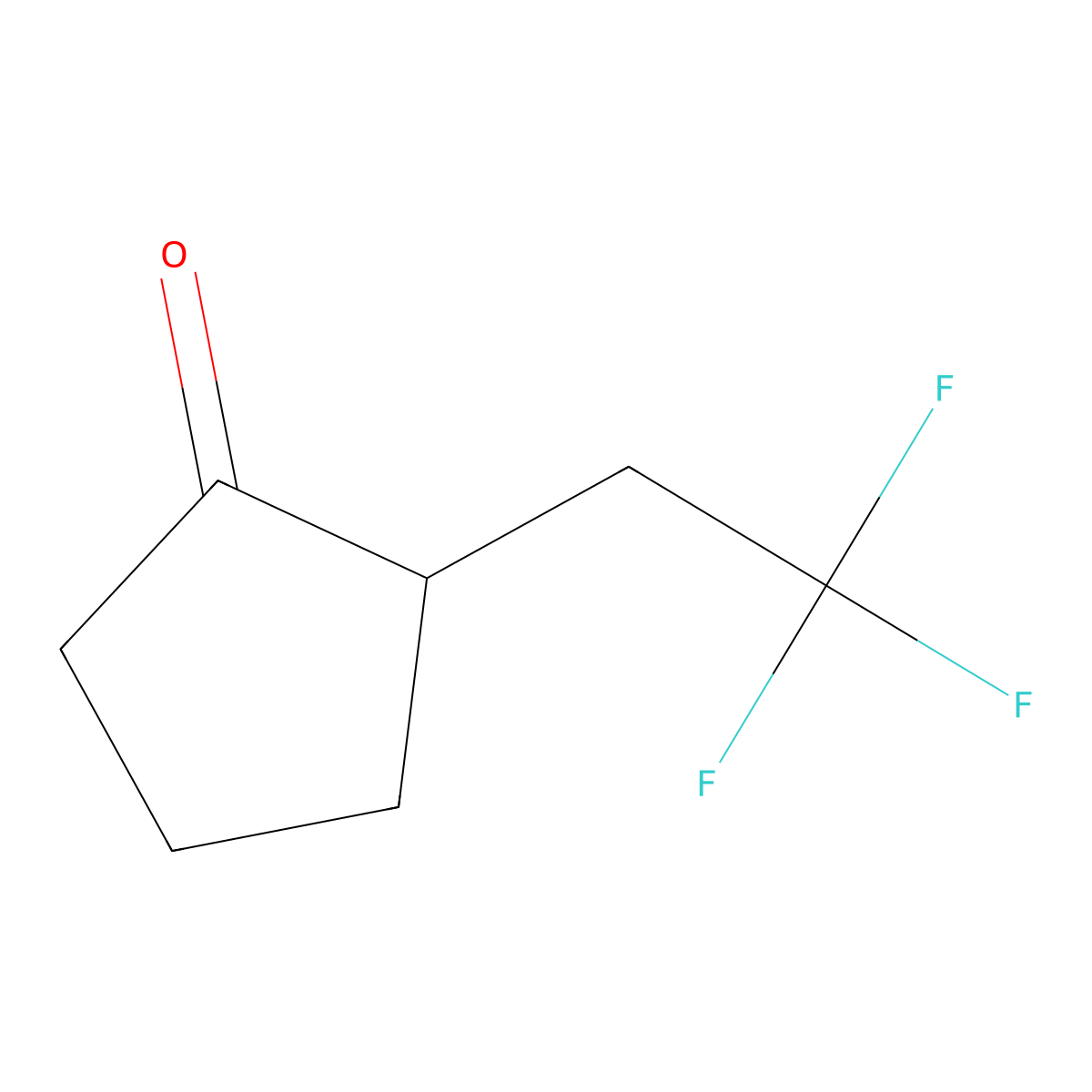 2-(2,2,2-Trifluoroethyl)cyclopentan-1-one molecular structure, CAS 1505711-32-9