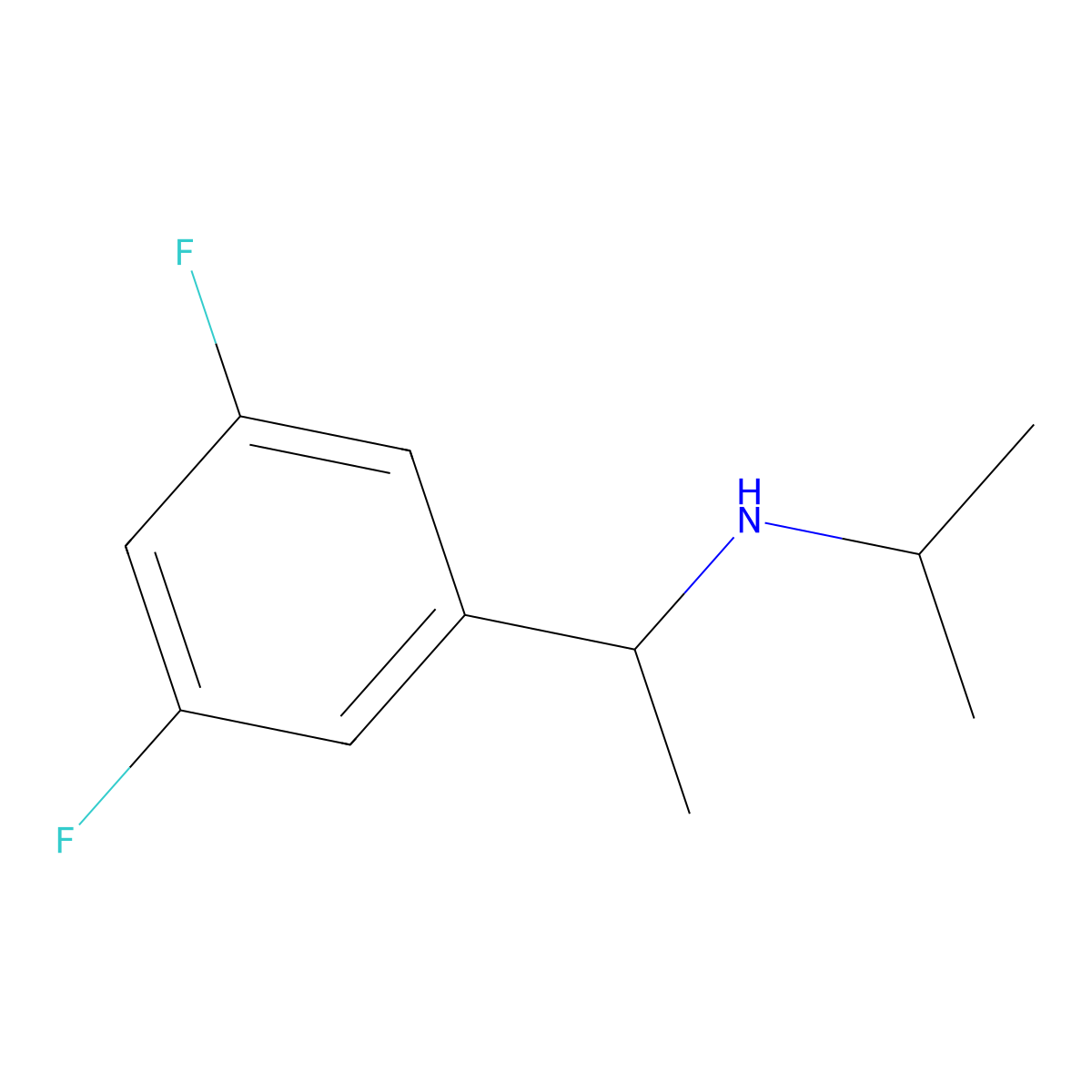 [1-(3,5-Difluorophenyl)ethyl](propan-2-yl)amine molecular structure, CAS 1505725-76-7