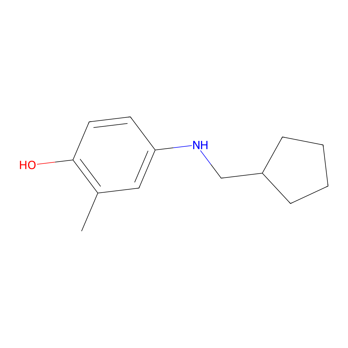 4-(Cyclopentylmethylamino)-2-methylphenol molecular structure, CAS 1505726-86-2