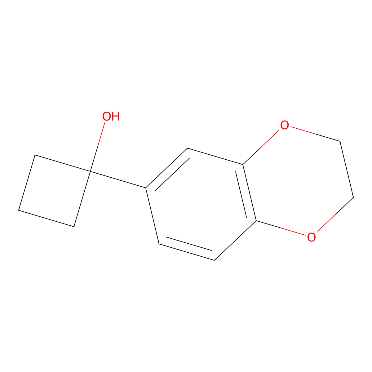 1-(2,3-Dihydrobenzo[b][1,4]dioxin-6-yl)cyclobutanol molecular structure, CAS 1505736-62-8