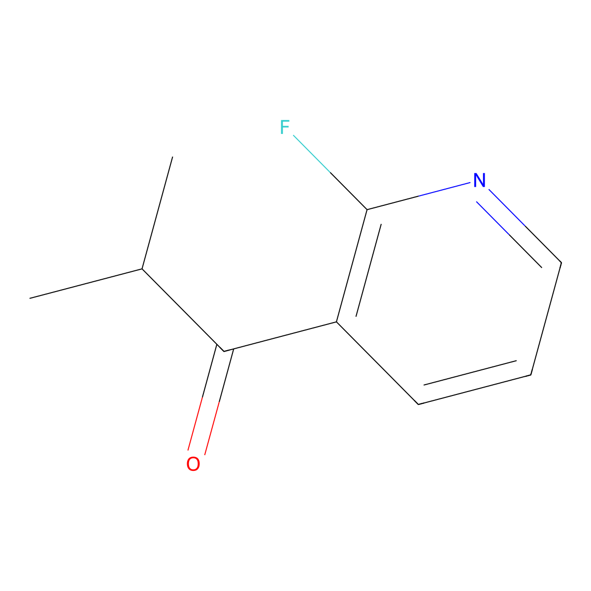 1-(2-Fluoro-3-pyridinyl)-2-methyl-1-propanone molecular structure, CAS 1505737-88-1