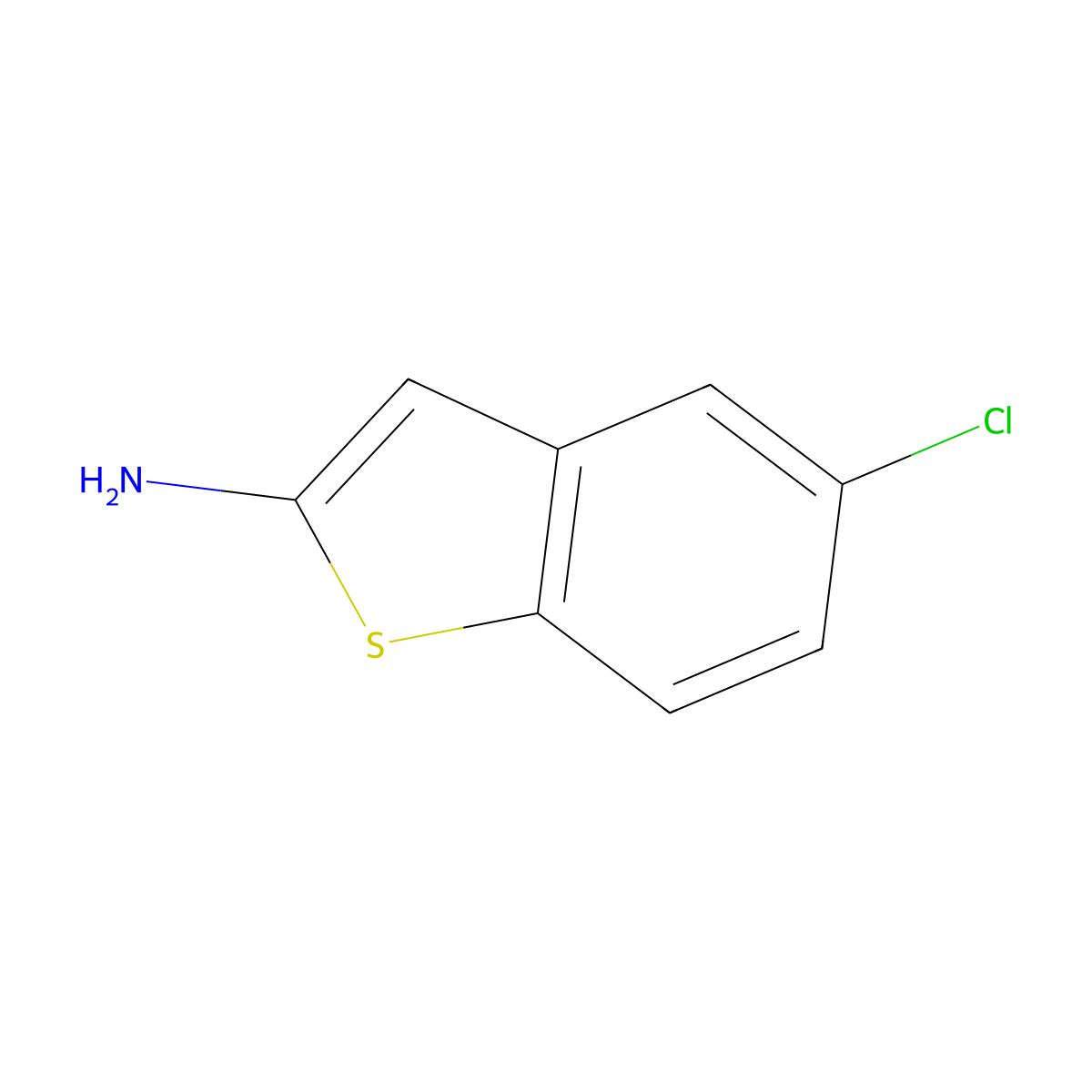 5-Chlorobenzo[b]thiophen-2-amine molecular structure, CAS 1505742-19-7