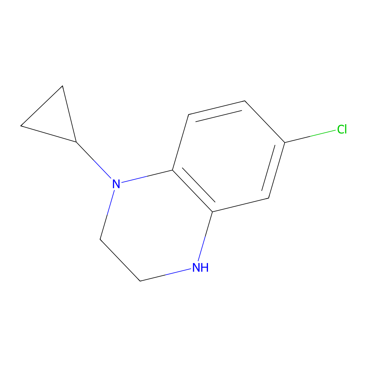 6-Chloro-1-cyclopropyl-1,2,3,4-tetrahydroquinoxaline molecular structure, CAS 1505757-71-0